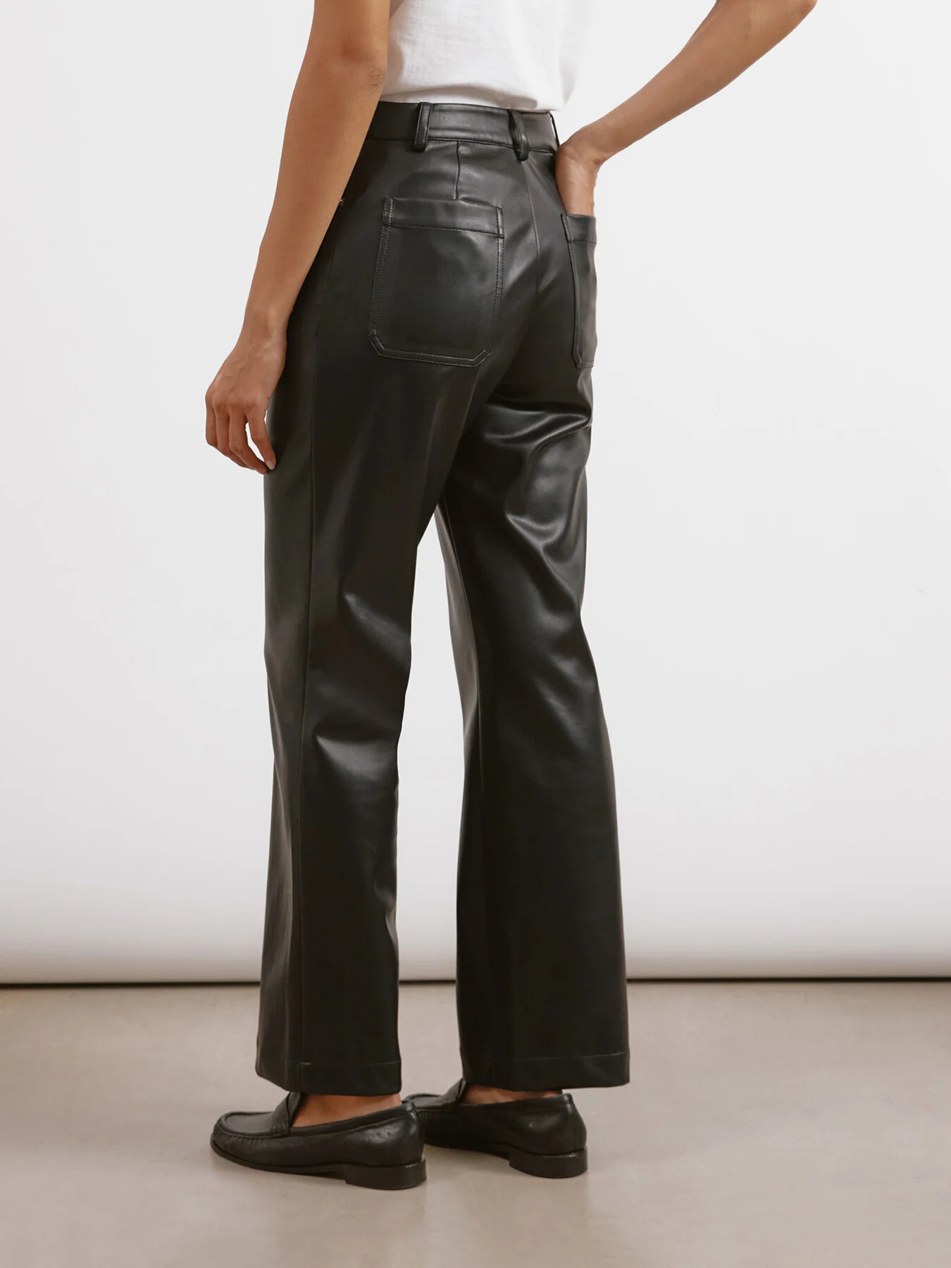 Faux Leather Jeans - Image 3