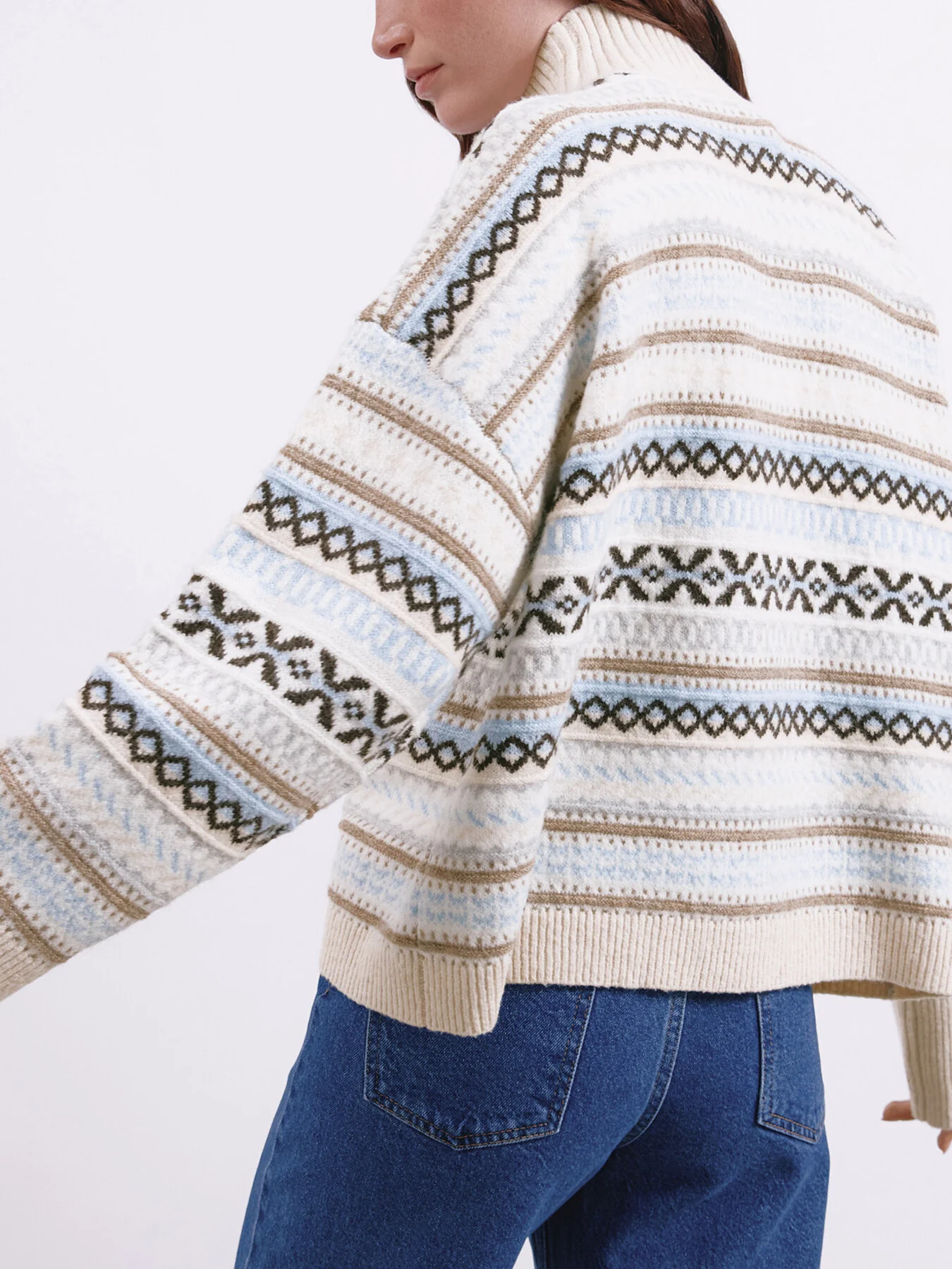 Fair isle Turtle Neck Jumper - Image 3
