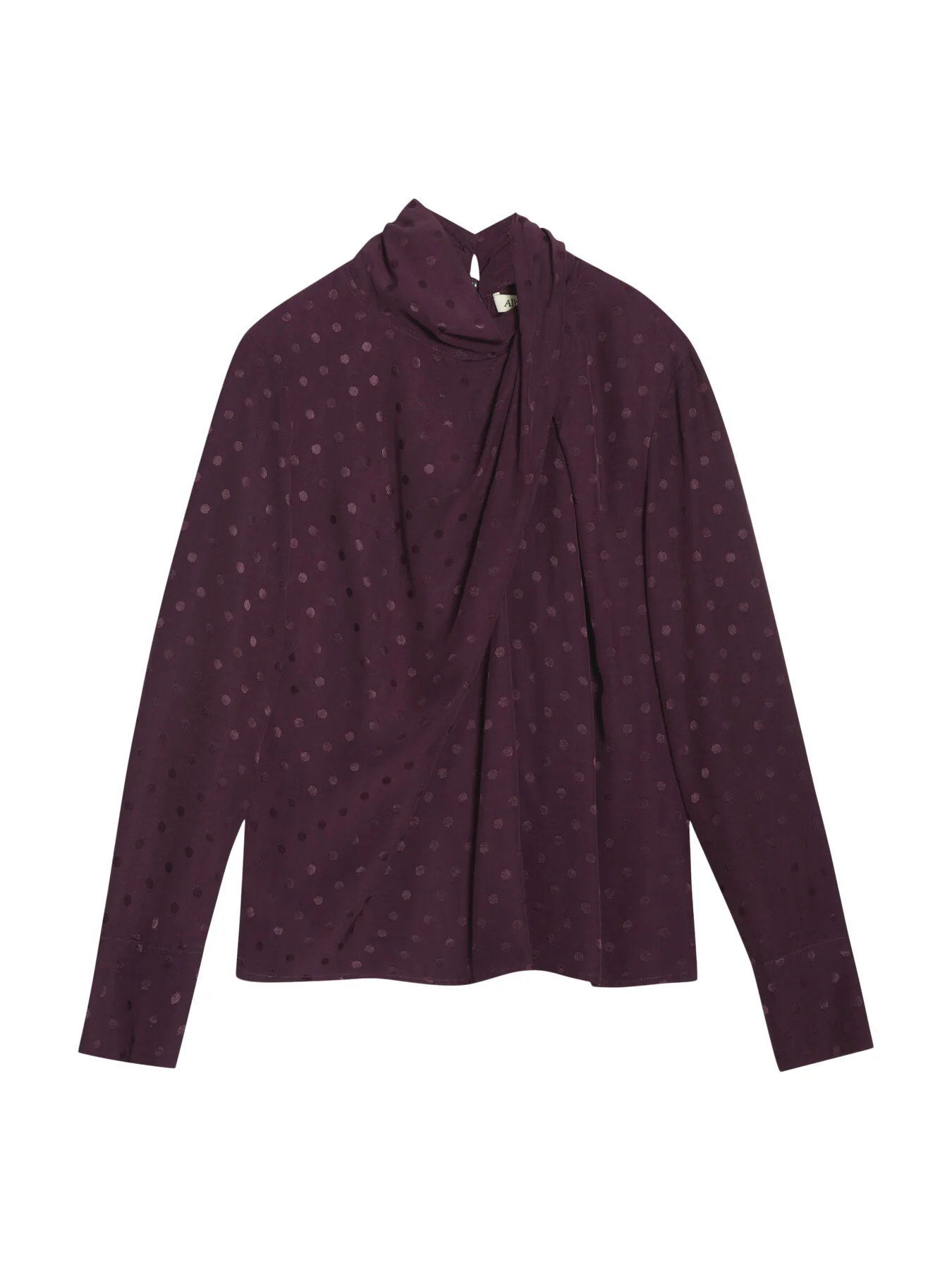 Jaquard  Twist Neck Top