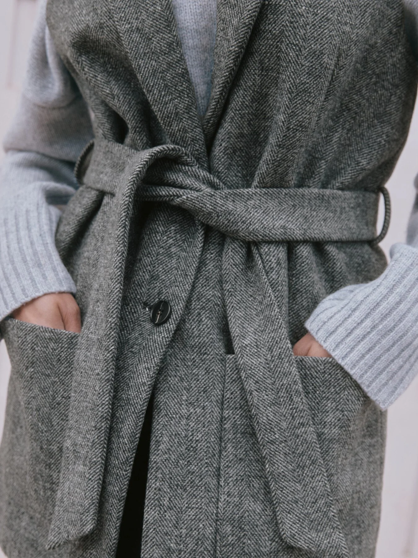 Herringbone Sleeveless Jacket - Image 2