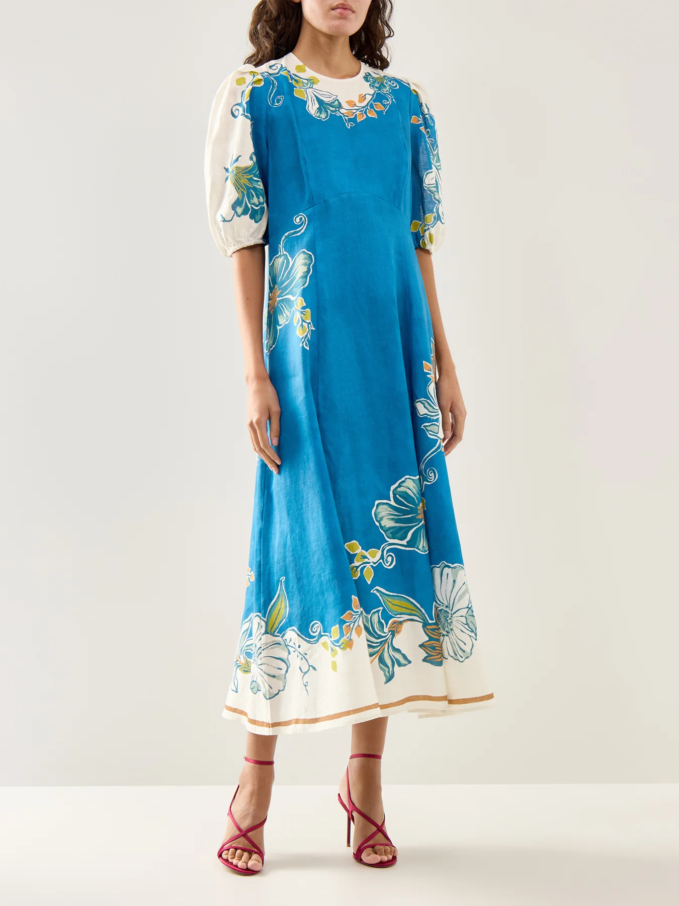 Luda Midi Dress Blue - Image 2