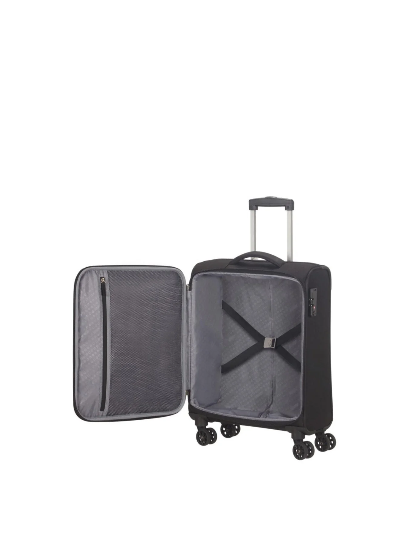 American Tourister Deep Dive Small 55cm Suitcase, Black/ Grey - Image 2