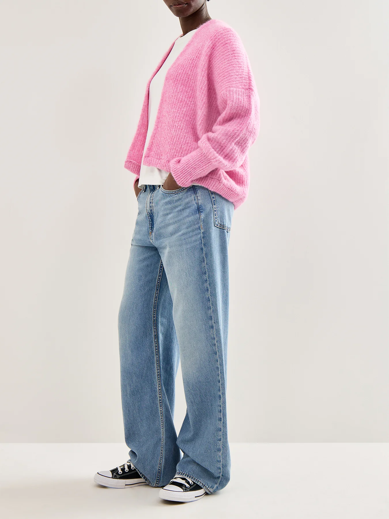 East Wool Cardigan Pink - Image 2
