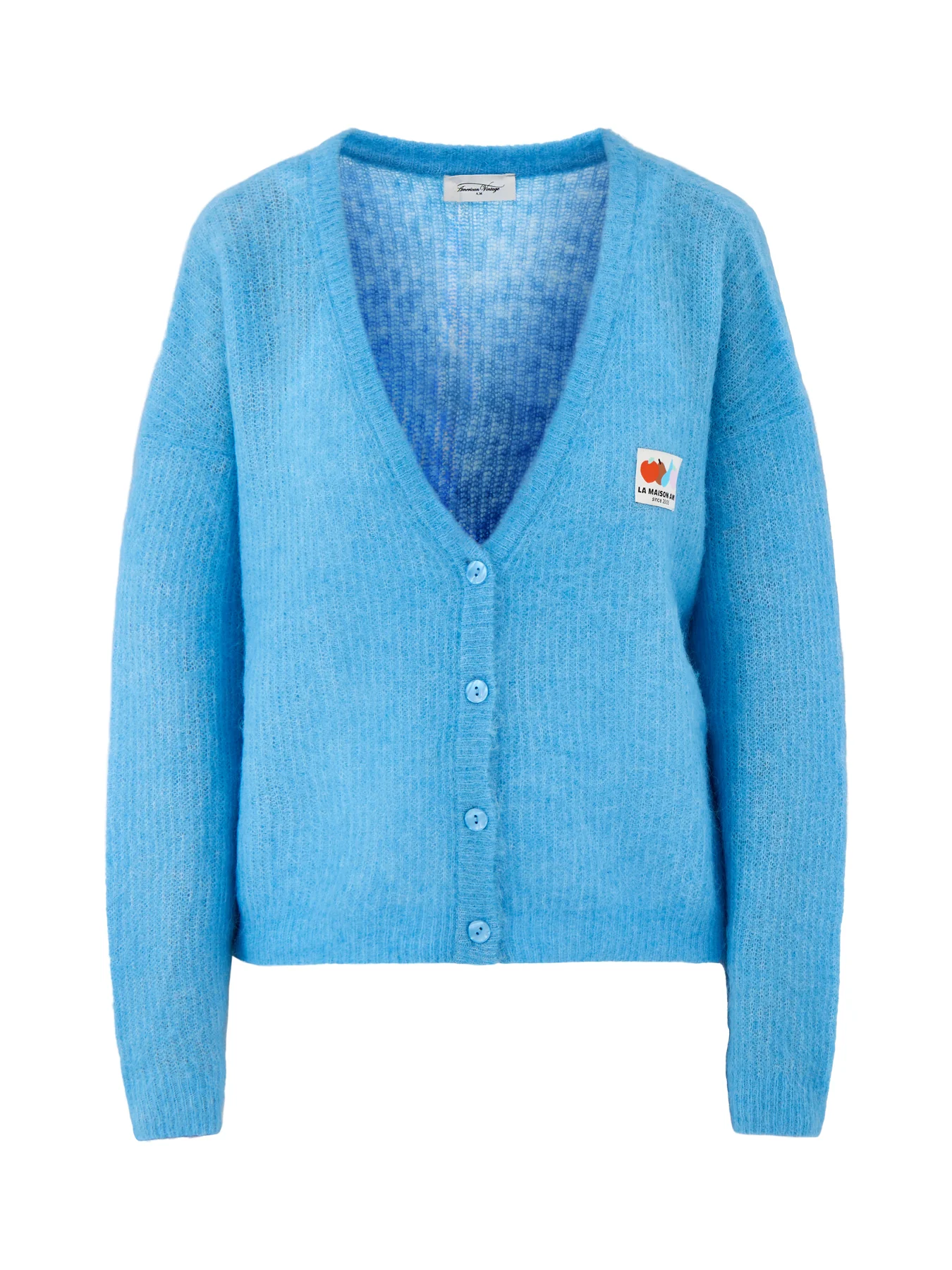 Nenybay Long Sleeves Cardigan Fleuve Blue