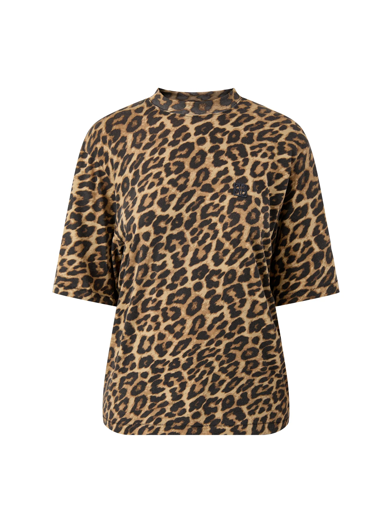 Avi Tee Black And Brown Leopard