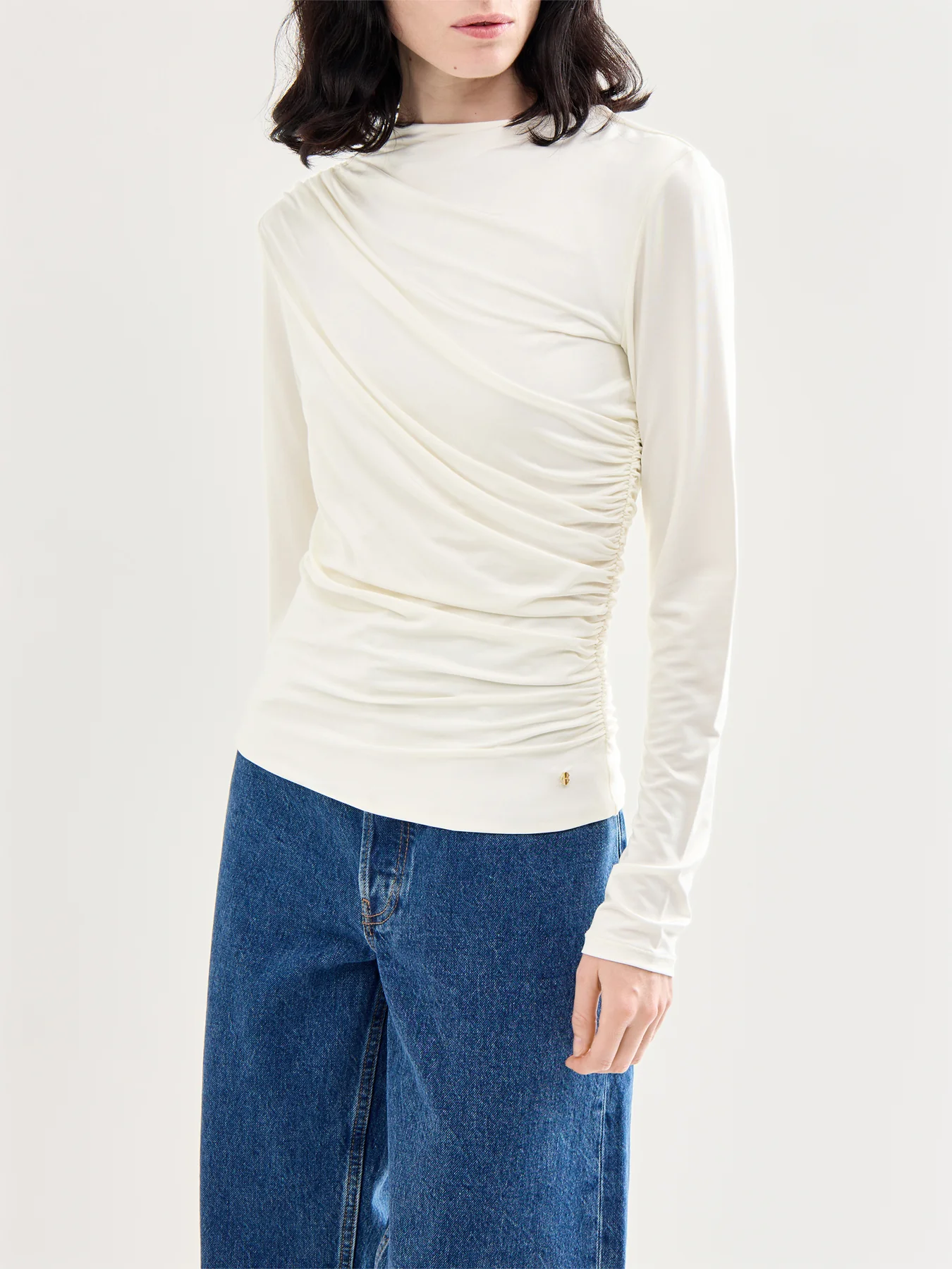 Bray Long Sleeves Top  Ivory - Image 4