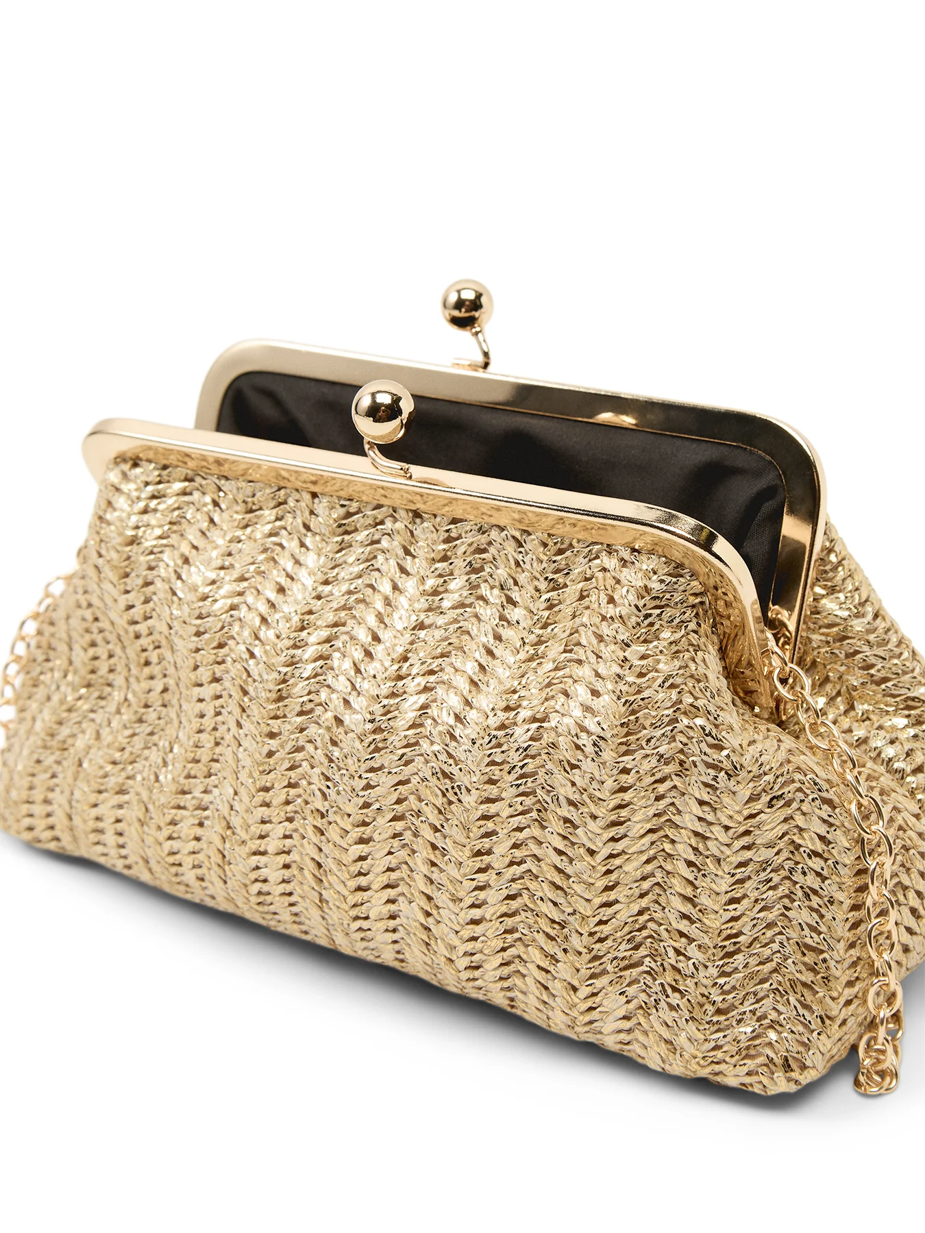 Top Clip Small Clutch with Chain - Image 5