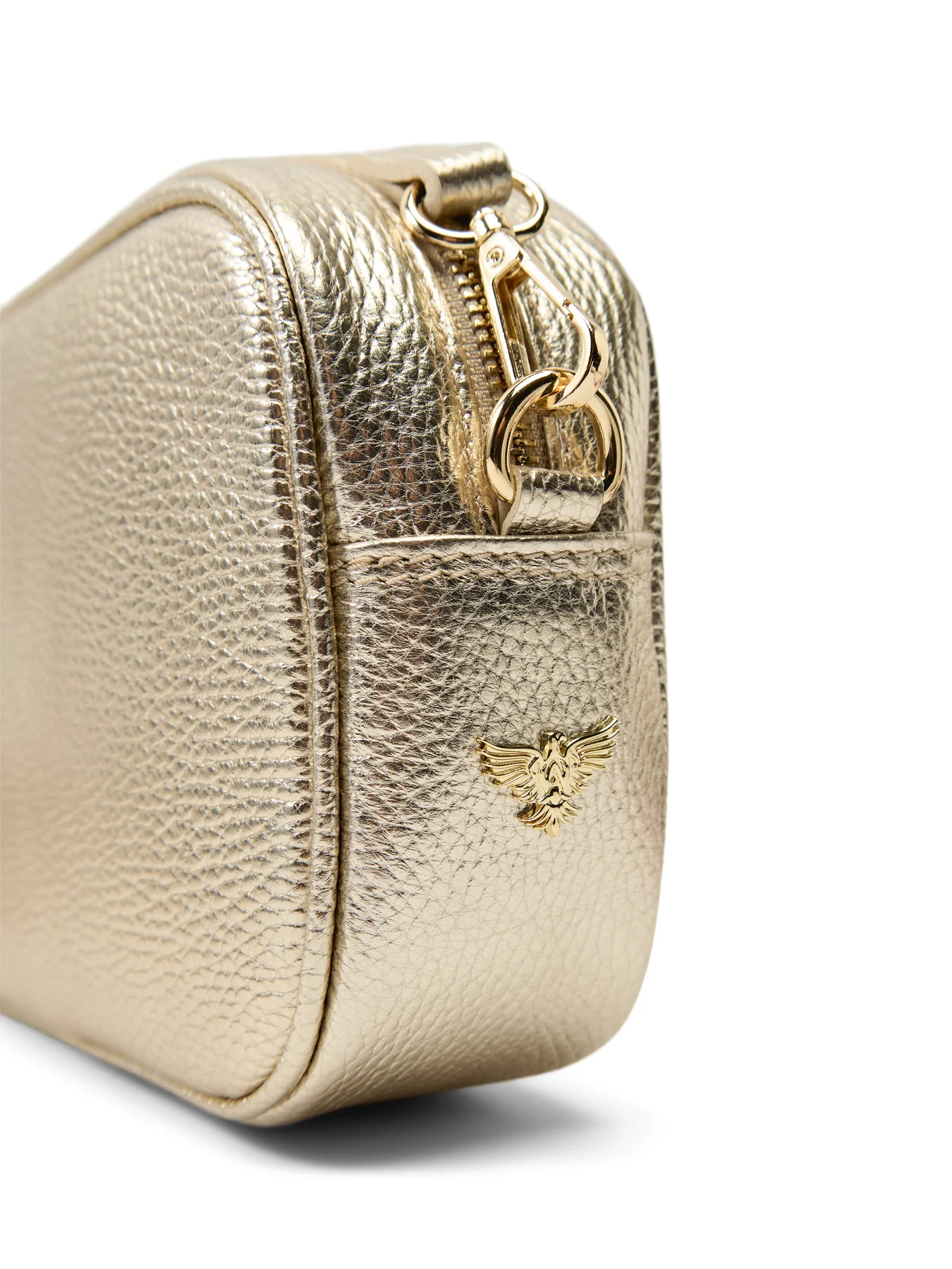 The Tassel Gold Leather Crossbody Bag - Image 4