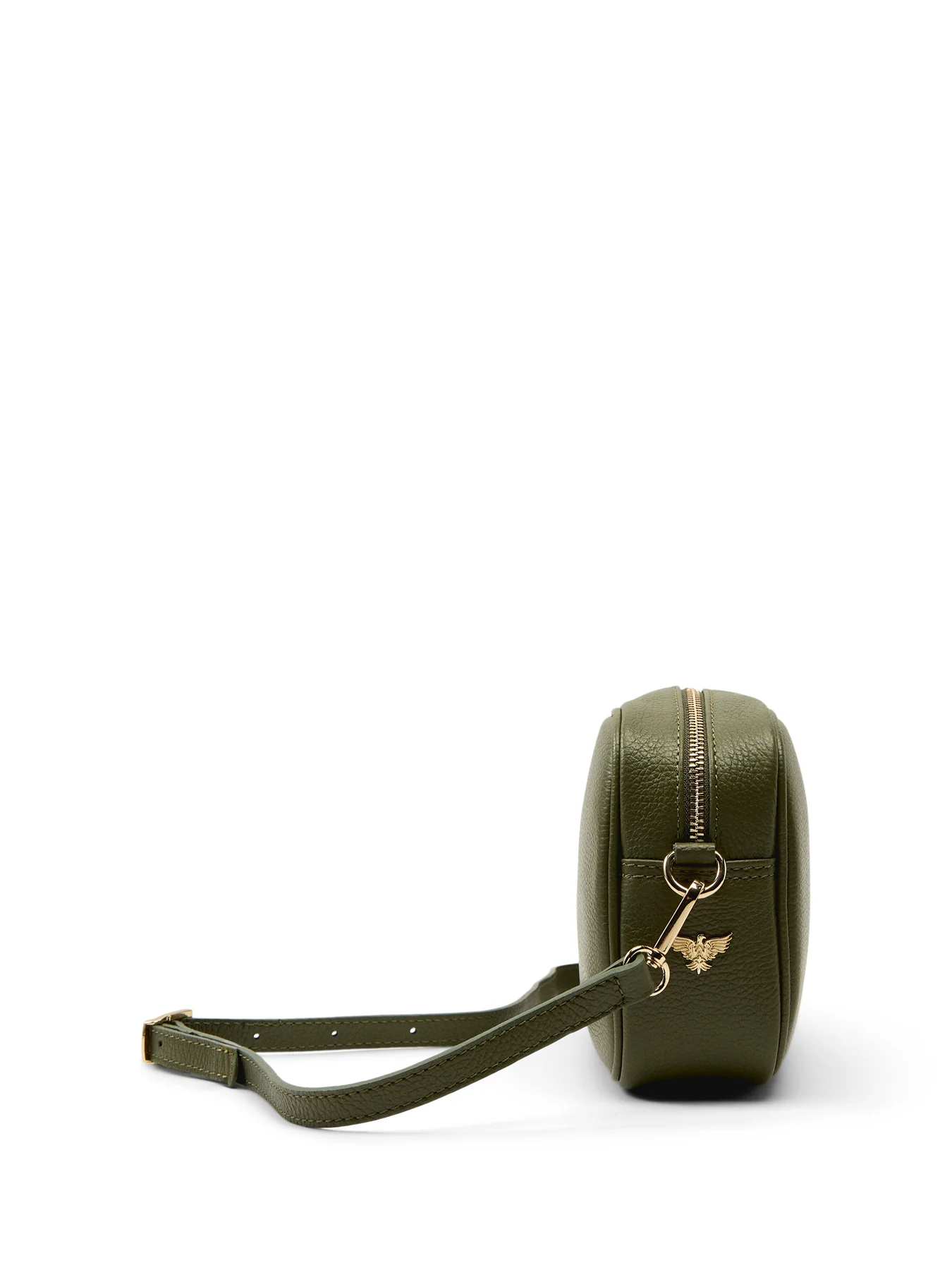 The Tassel Olive Green Leather Crossbody Bag - Image 3