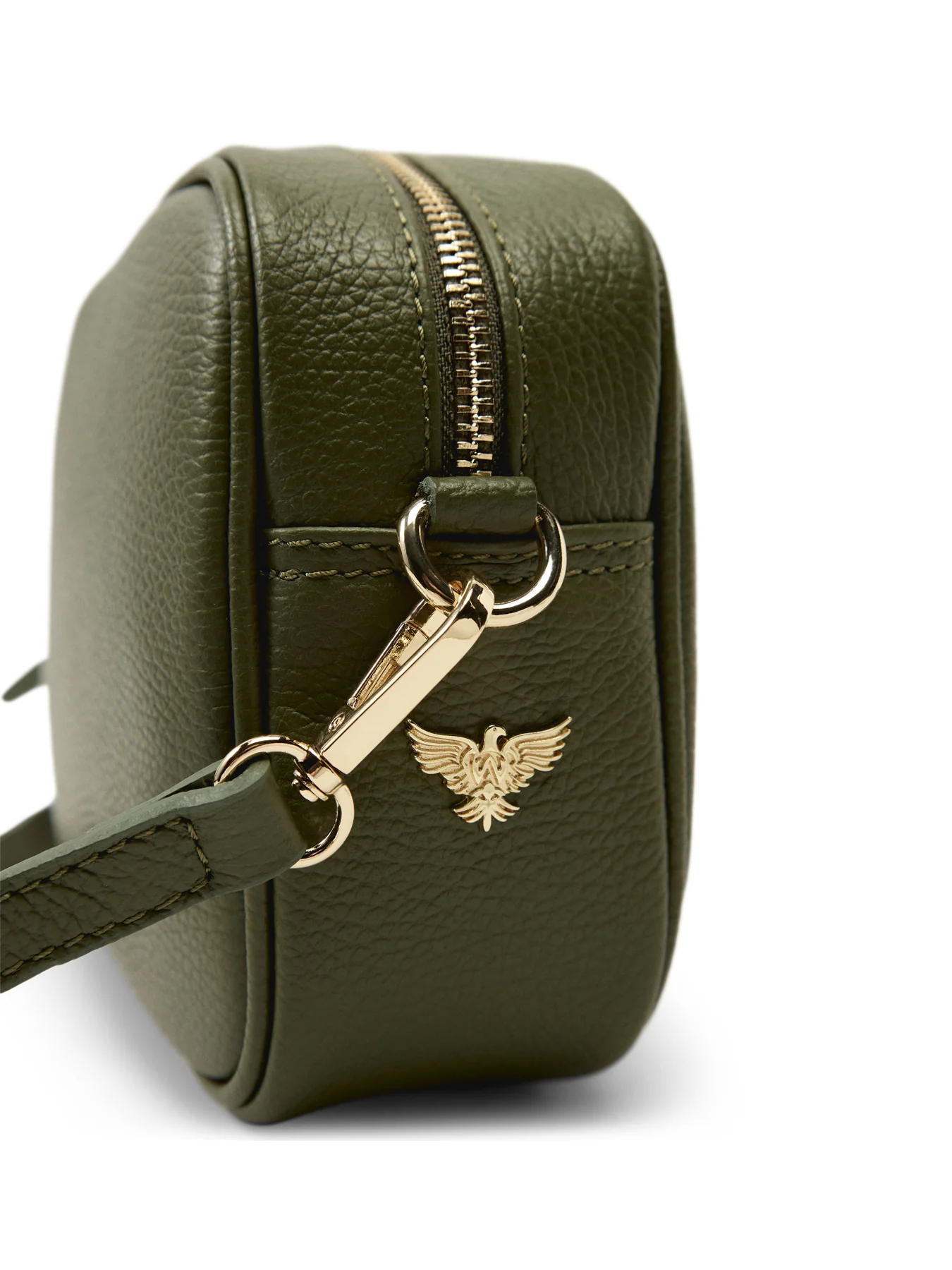 The Tassel Olive Green Leather Crossbody Bag - Image 4