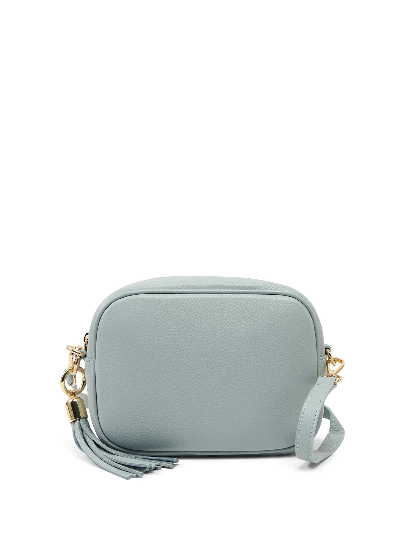 The Tassel Pale Blue Leather Crossbody Bag