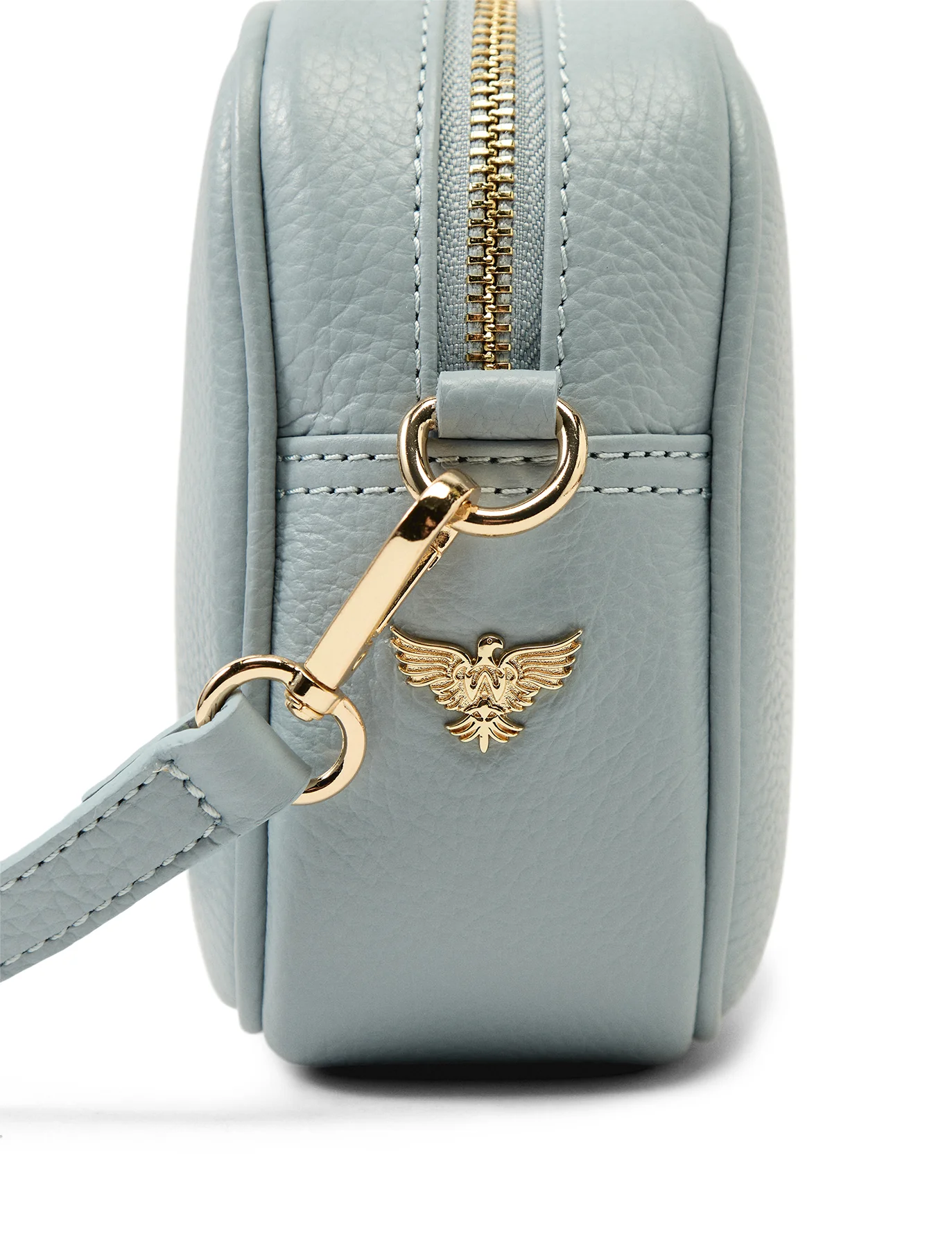The Tassel Pale Blue Leather Crossbody Bag - Image 4