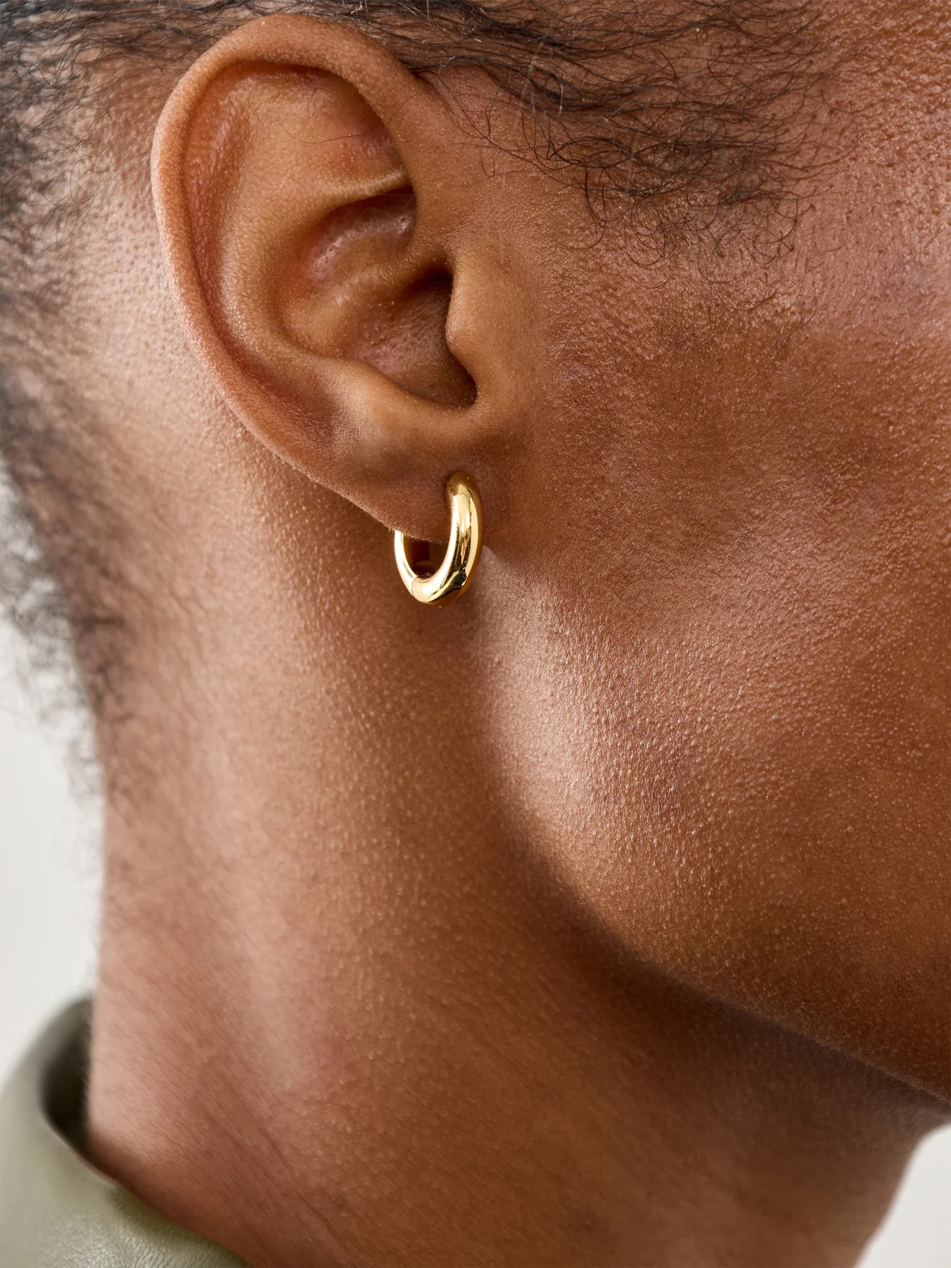 Bold Large Hoops in Gold - Image 2