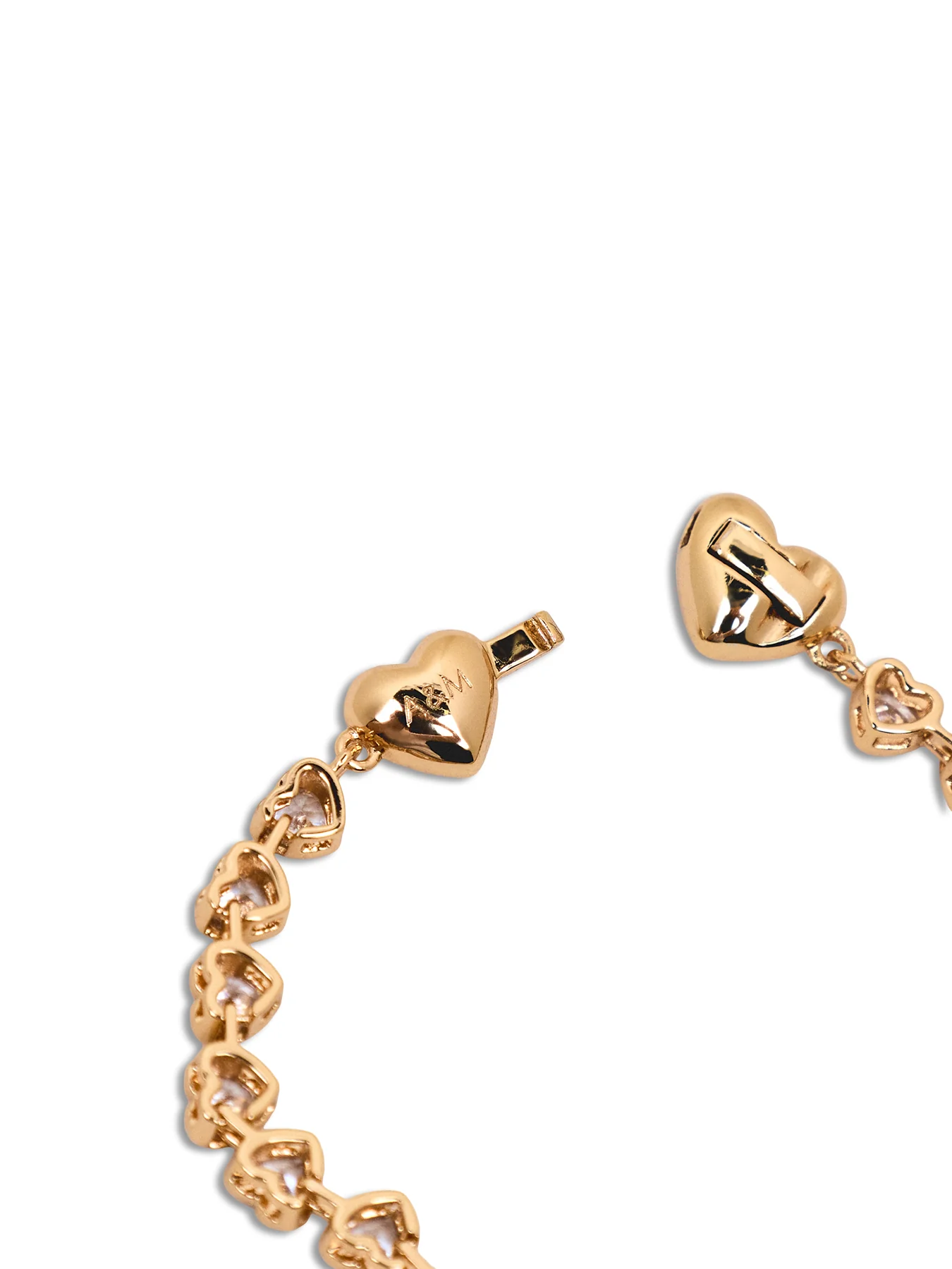Bezel Heart Tennis Bracelet - Image 3