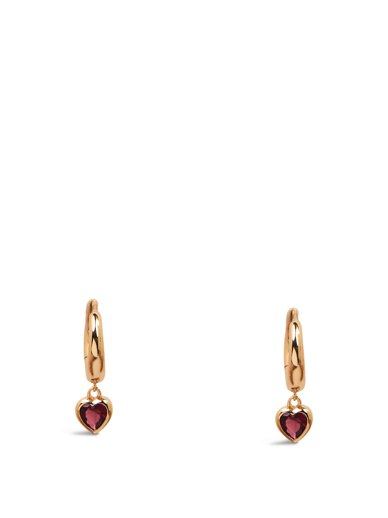 Heart Charm Huggies