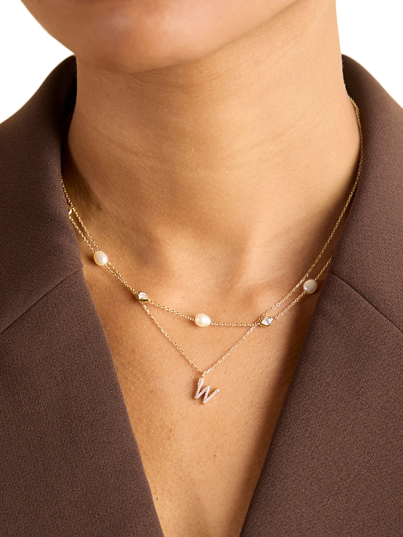 Gold Molten Charm Necklace - Image 3