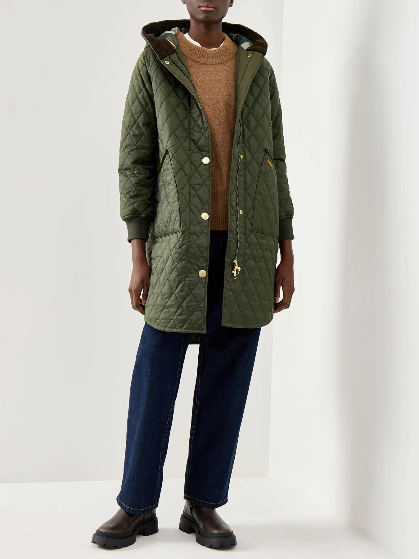 Womens Barbour Hilary Quilted Jacket Green - Image 2