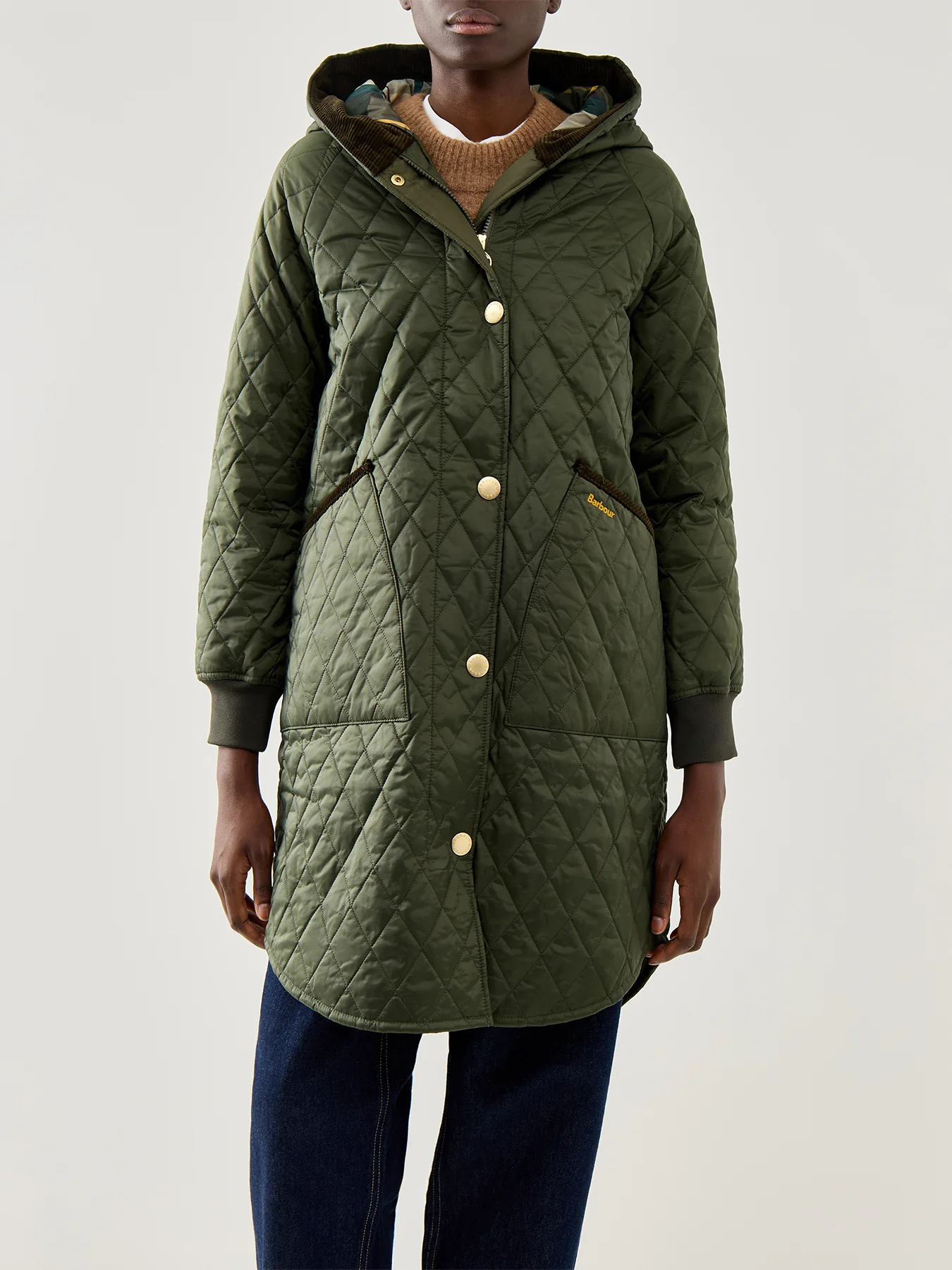 Womens Barbour Hilary Quilted Jacket Green - Image 4