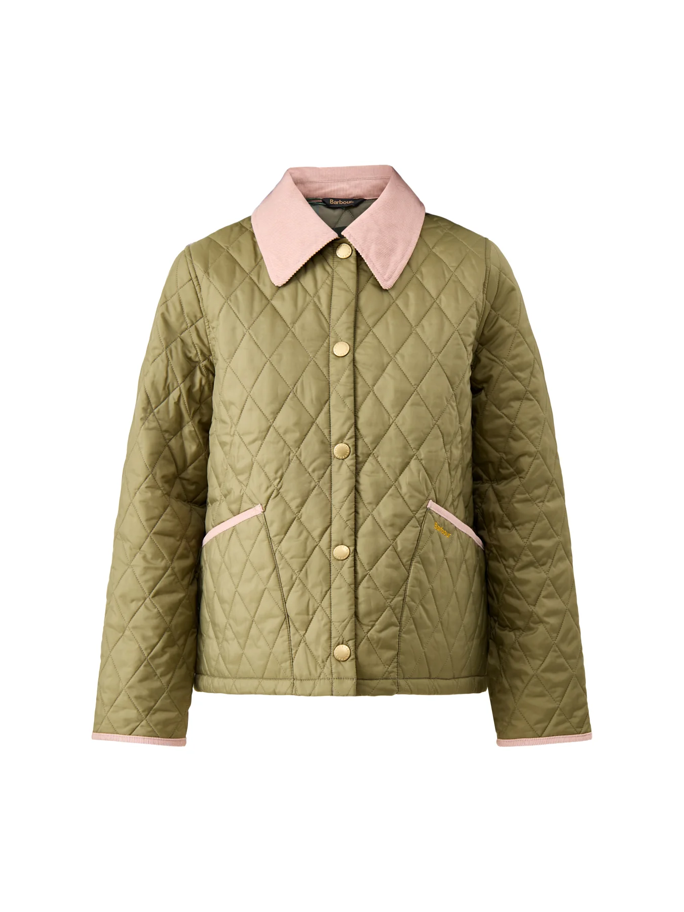 Icons Cropped Liddesdale Quilted Jacket Olive Green