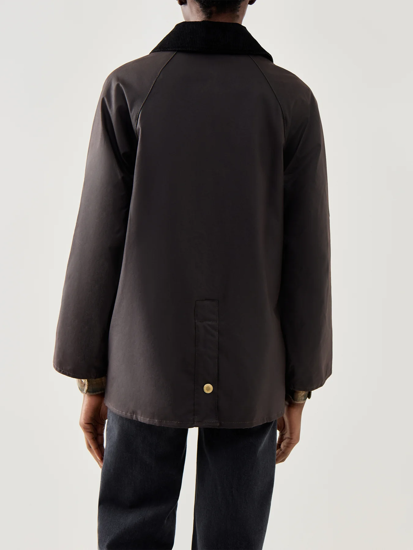 Womens Barbour Luella Wax Corduroy Jacket Brown - Image 5