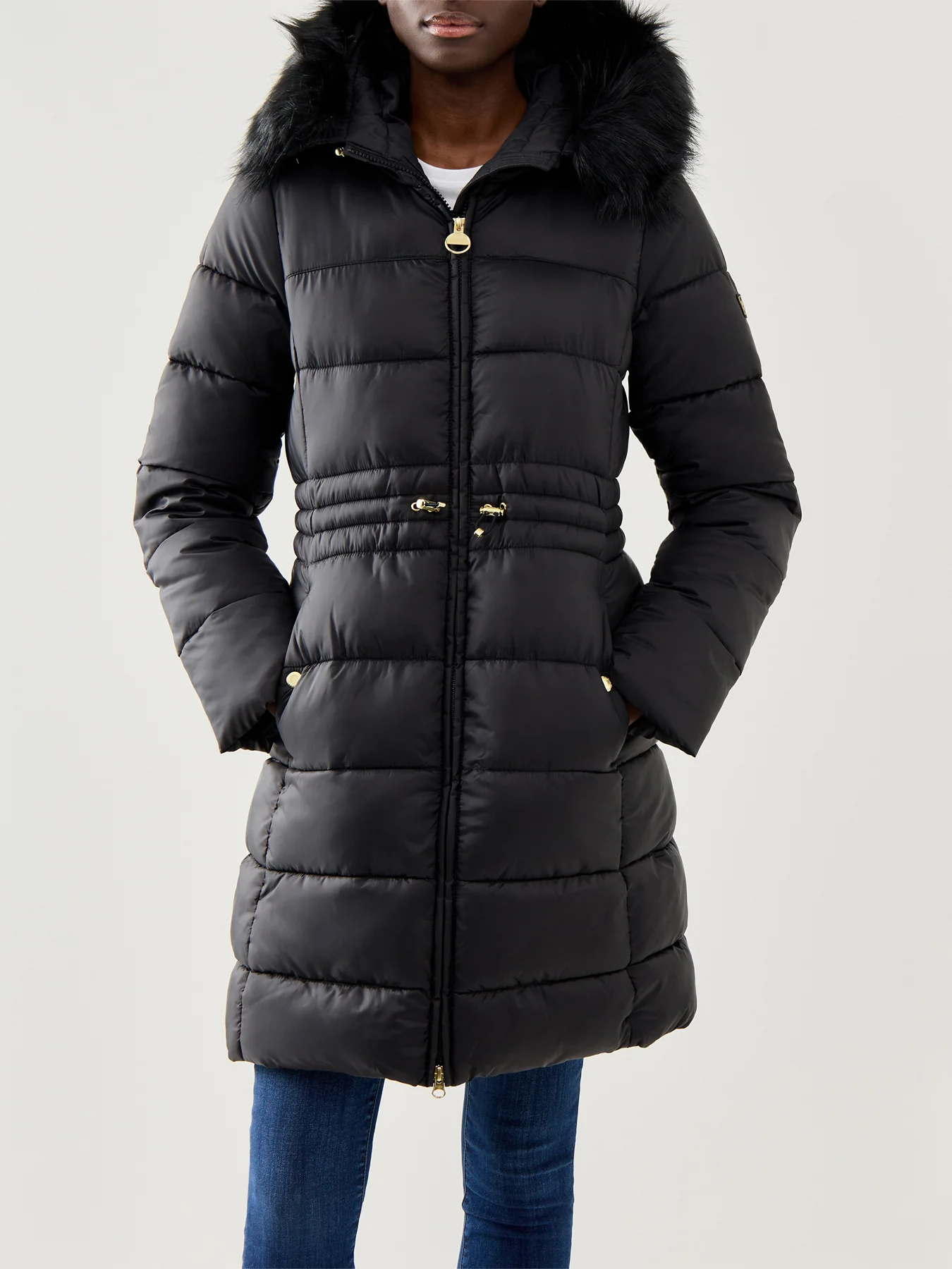 Womens Barbour International Anastasia Puffer Jacket Black - Image 4