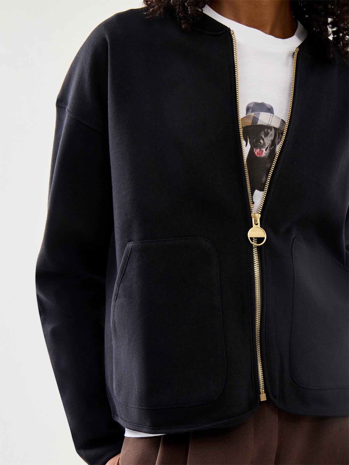 Barbour International Clara Sweatshirt Bomber - Image 3