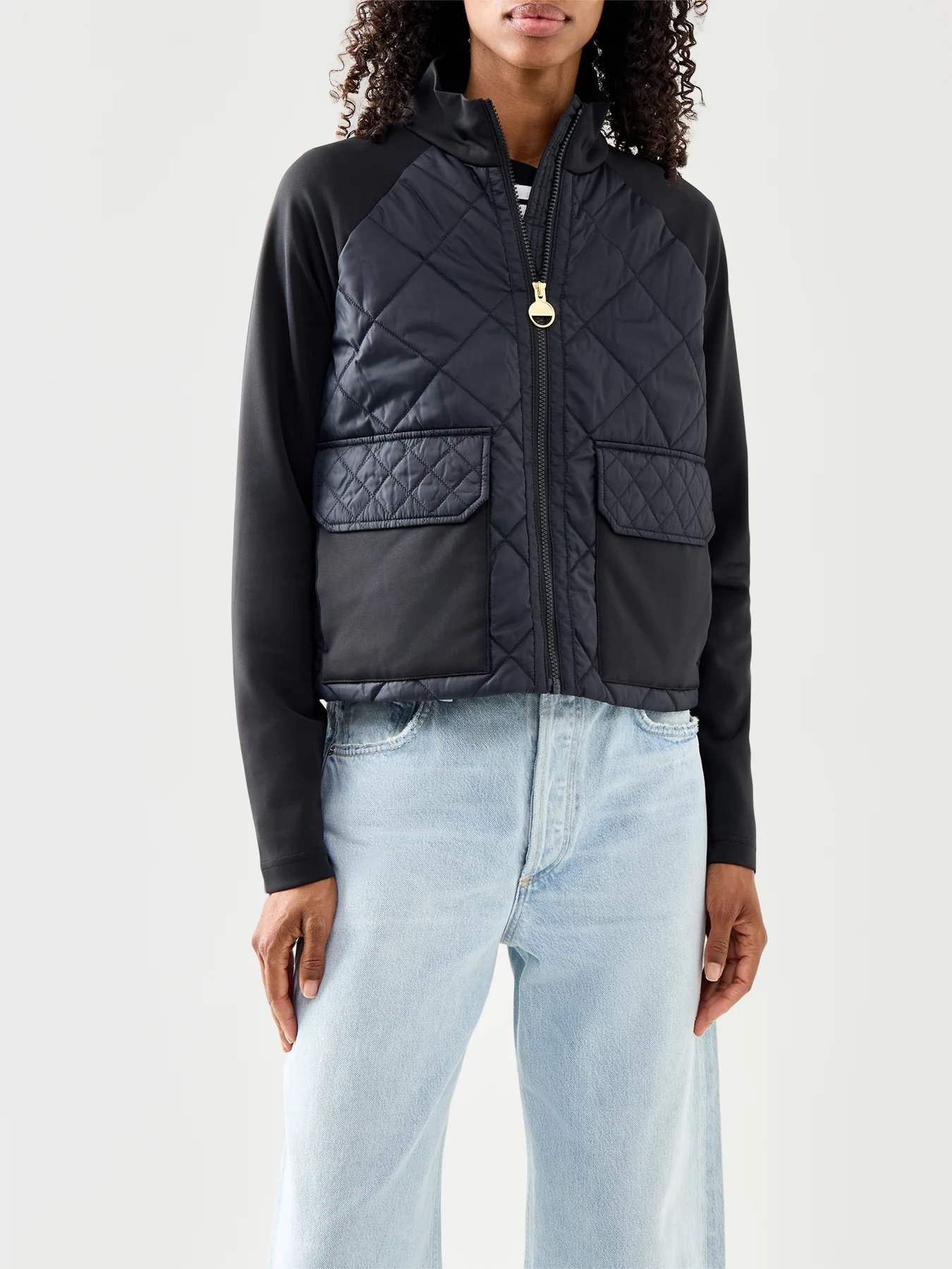 Womens Barbour International Ebony Quilted Sweatshirt - Image 4