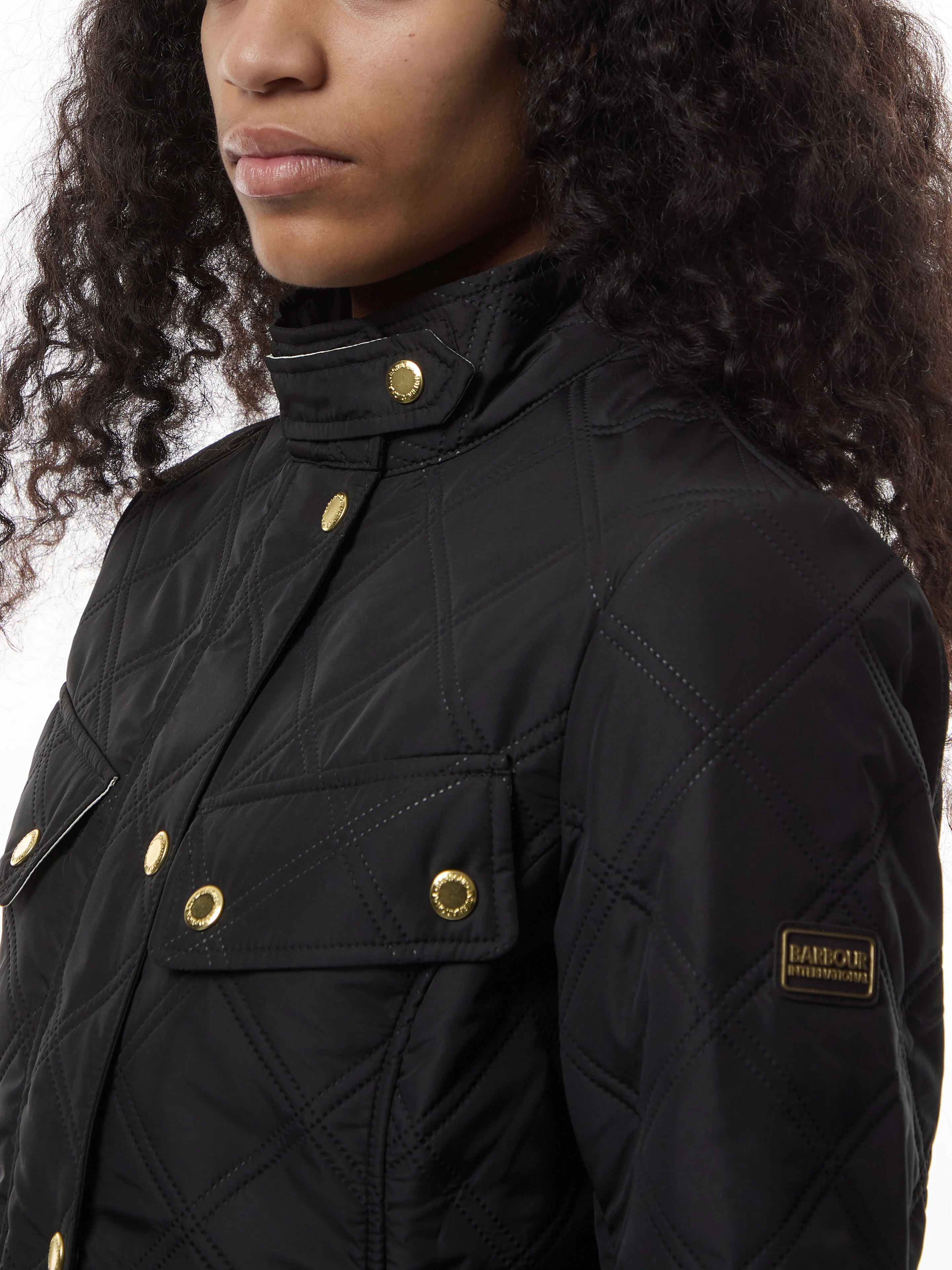 Womens Barbour International Halsey Quilted Jacket - Image 3