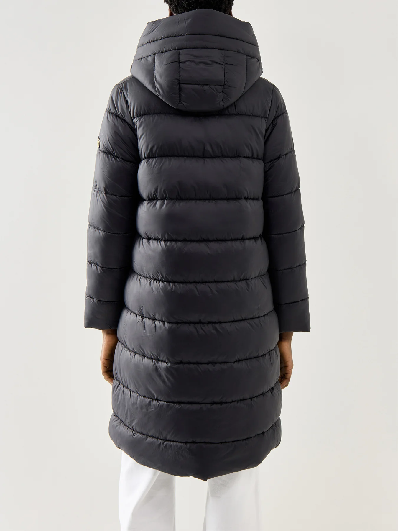 Womens Barbour International Longline Olivios Puffer Jacket Black - Image 5