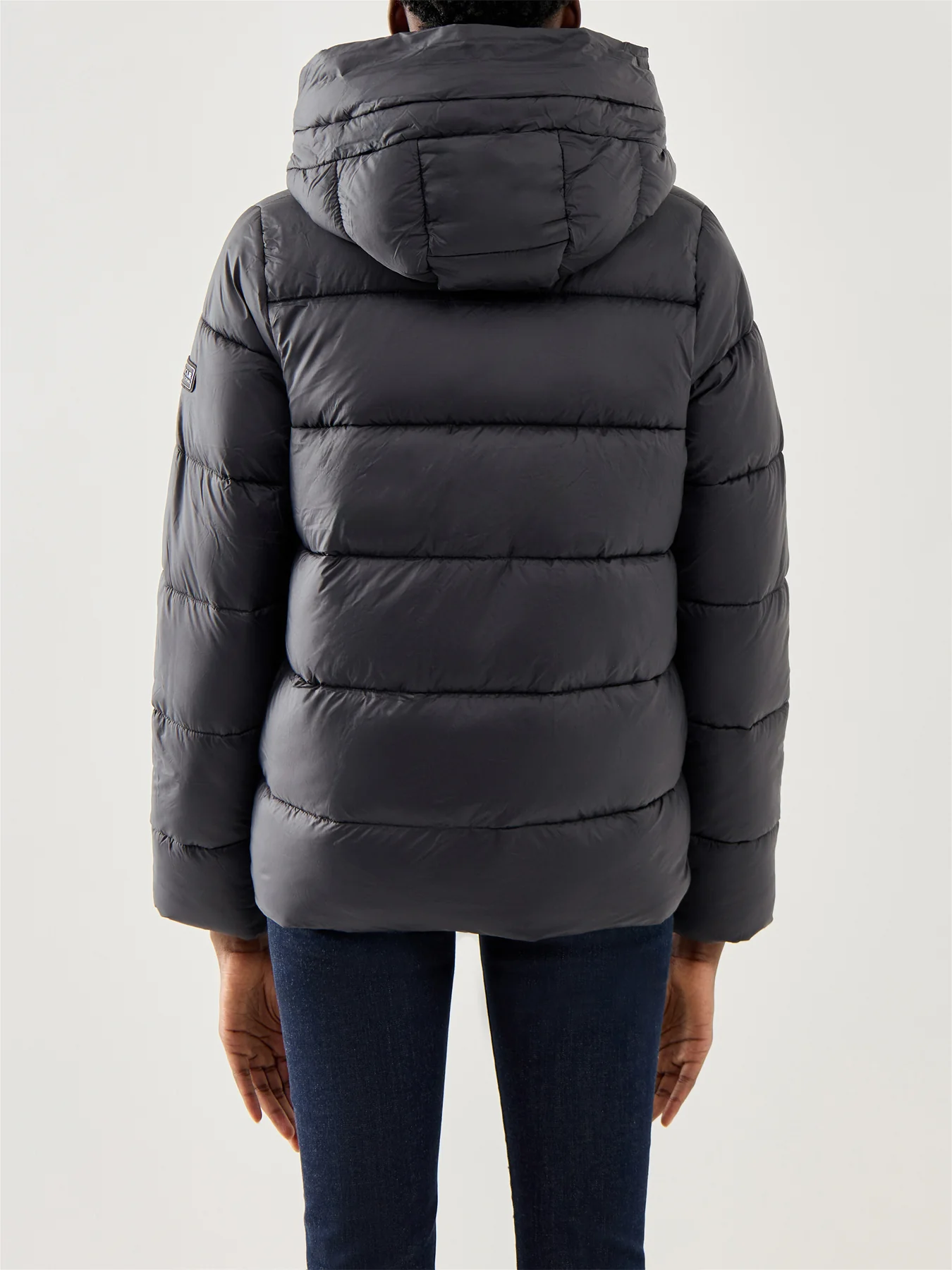 Womens Barbour International Olivios Puffer Jacket Black - Image 5