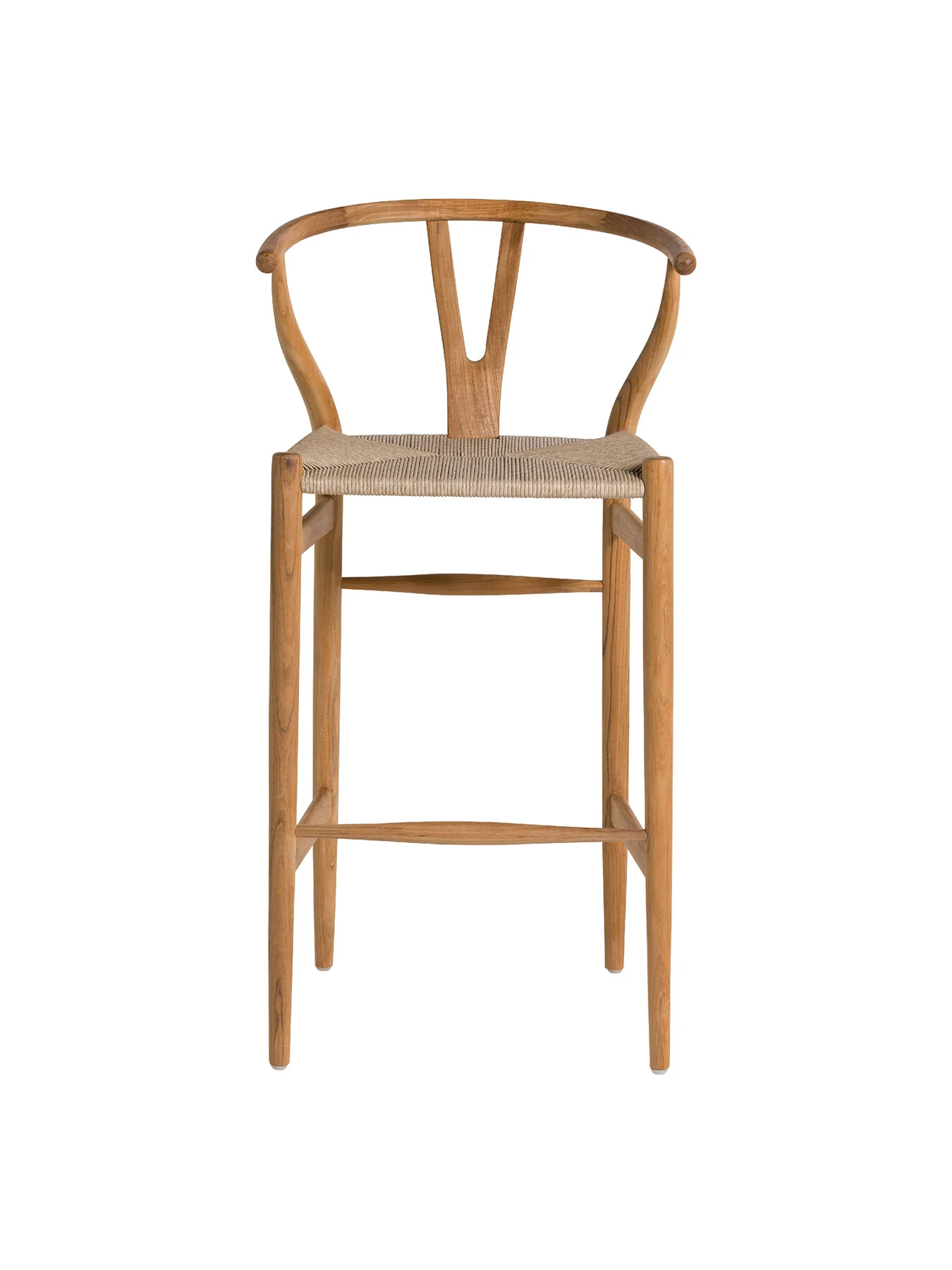 Grenada Reclaimed Teak Wood Open Back Barstool - Image 2