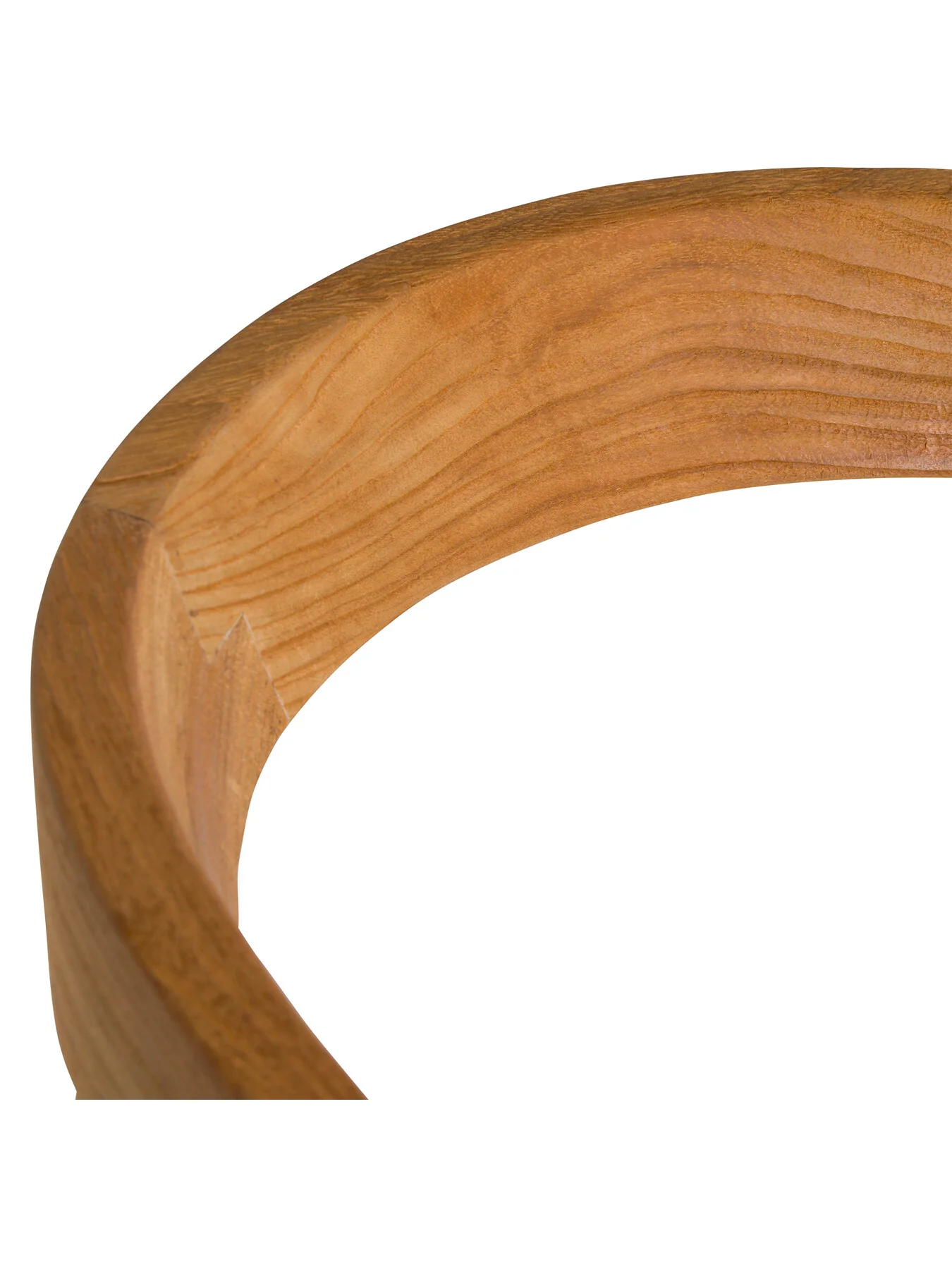 Grenada Reclaimed Teak Wood Open Back Barstool With Arms - Image 3