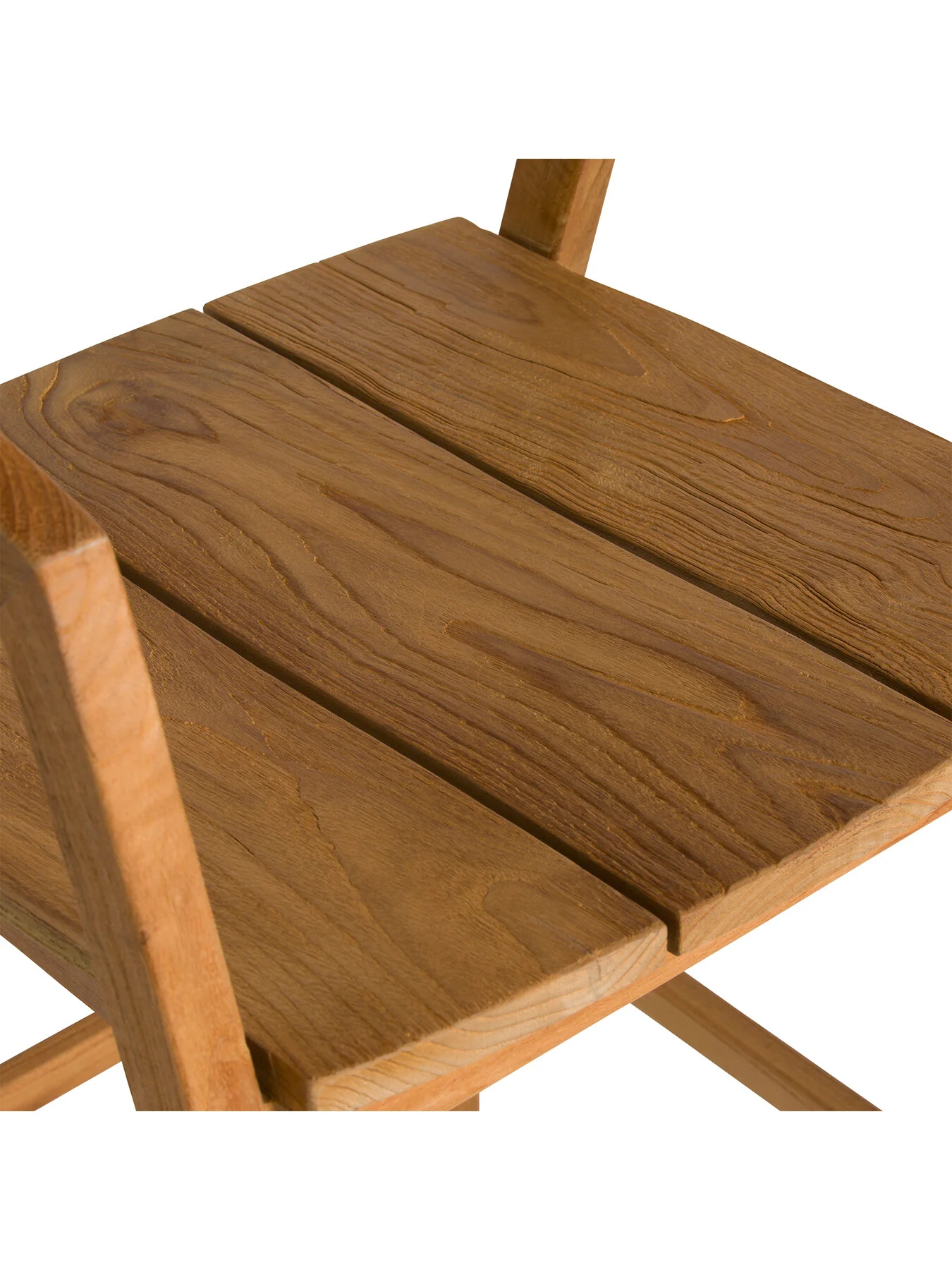 Grenada Reclaimed Teak Wood Open Back Barstool With Arms - Image 4