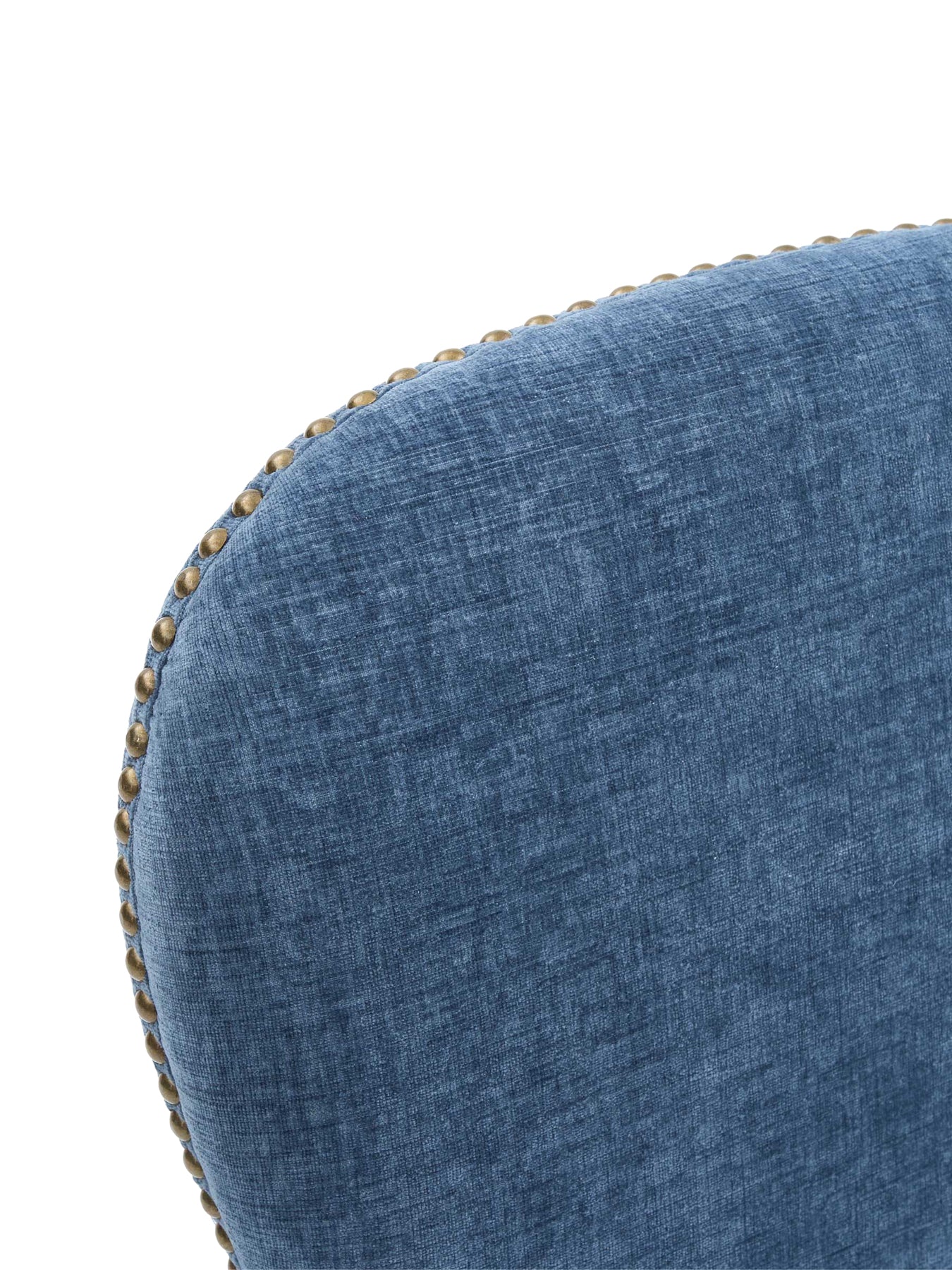 Gable Blue Fabric Dining Chair with Light Legs - Image 2