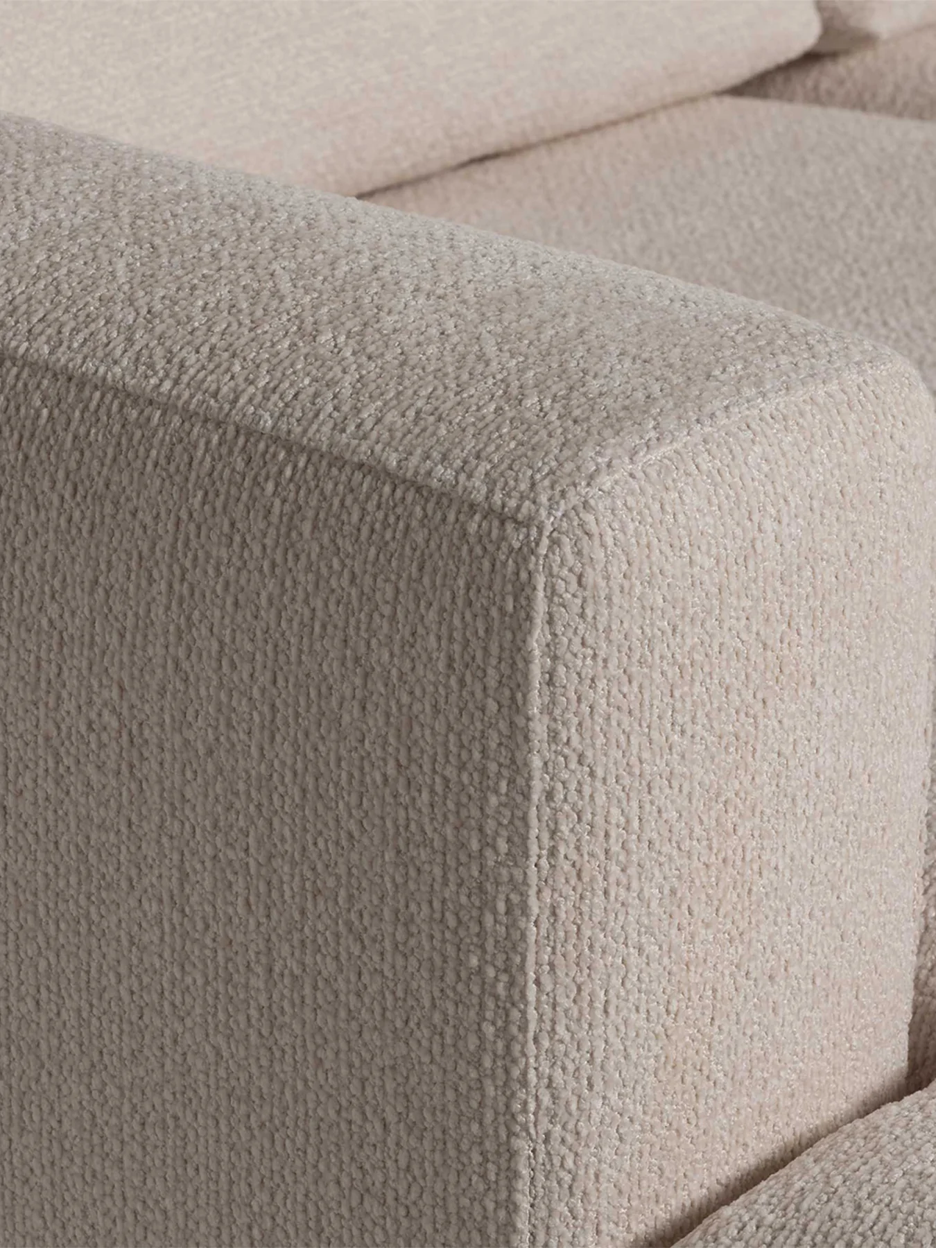 Sienna Boucle Fabric Right Hand Chaise Sofa With Steel Legs - Image 4