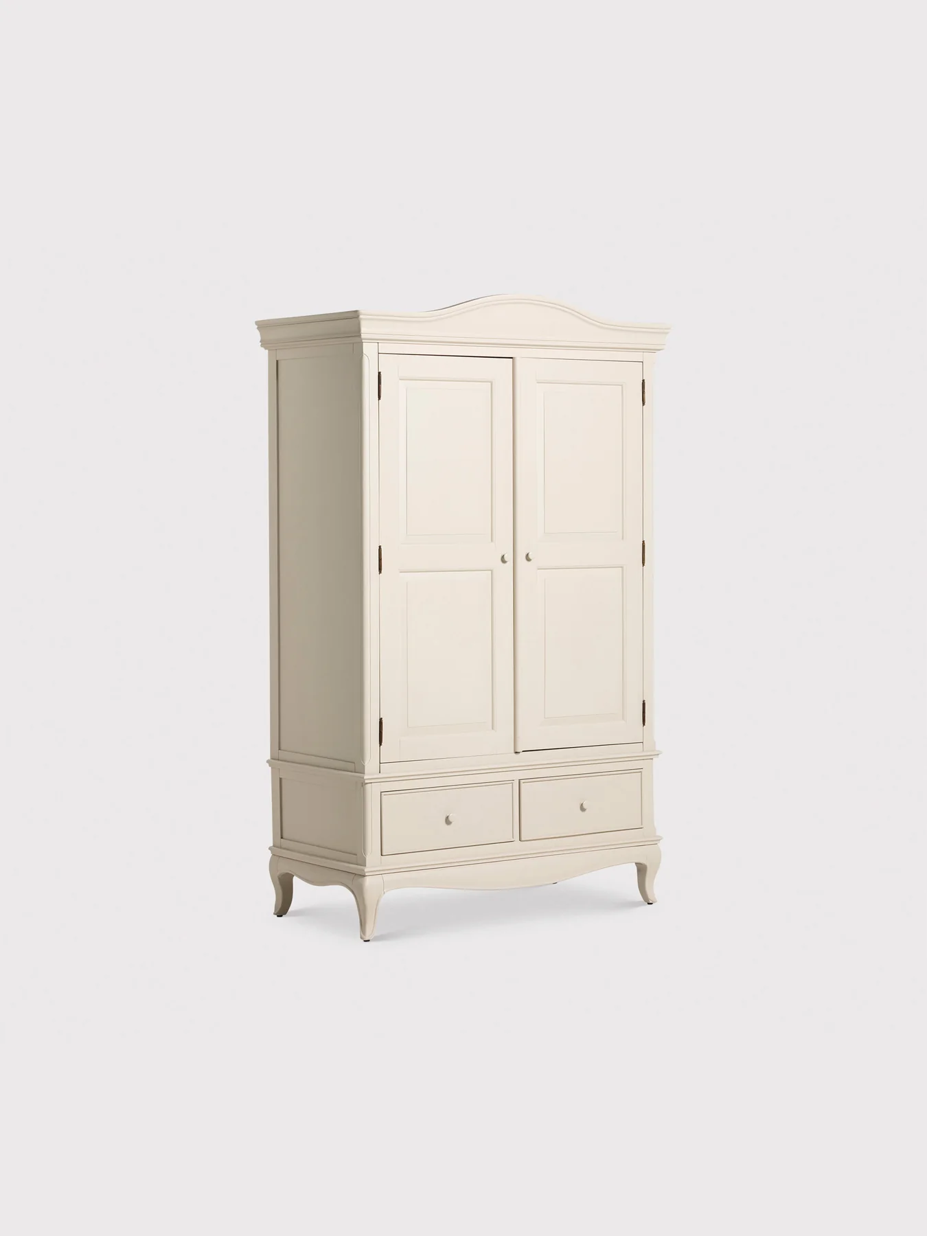 Calista Off White Wooden Double Wardrobe - Image 3