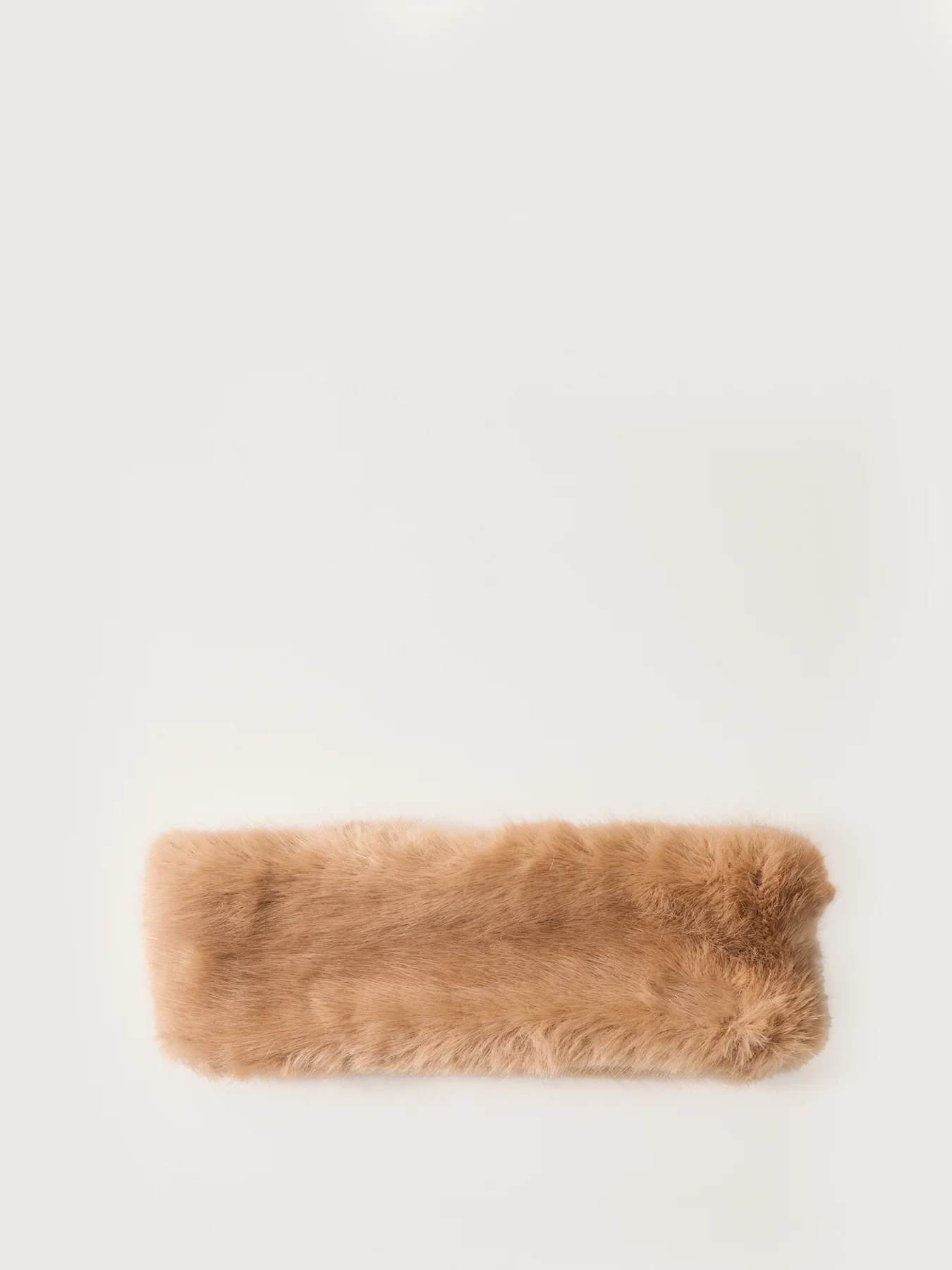 Faux Fur Headband Light Brown - Image 2