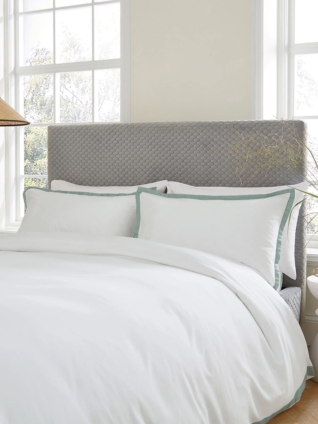 Olenna Double Celadon Cover Set Cotton Sateen