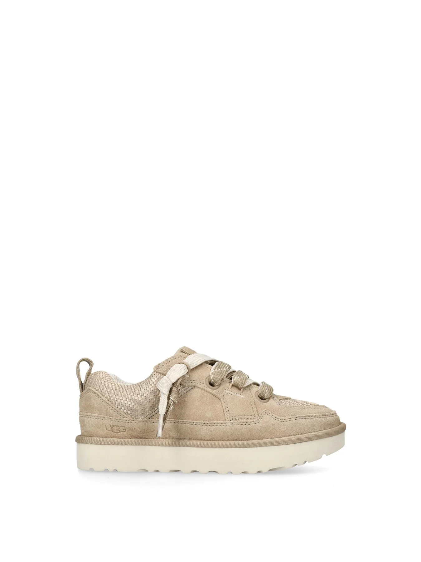 Womens Lo Lowmel Suede Lace Up Trainers Mustard Seed - Image 4