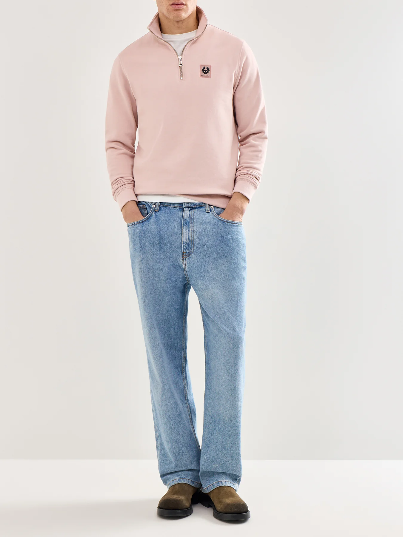 Quarter Zip Sweatshirt Pink - Image 2