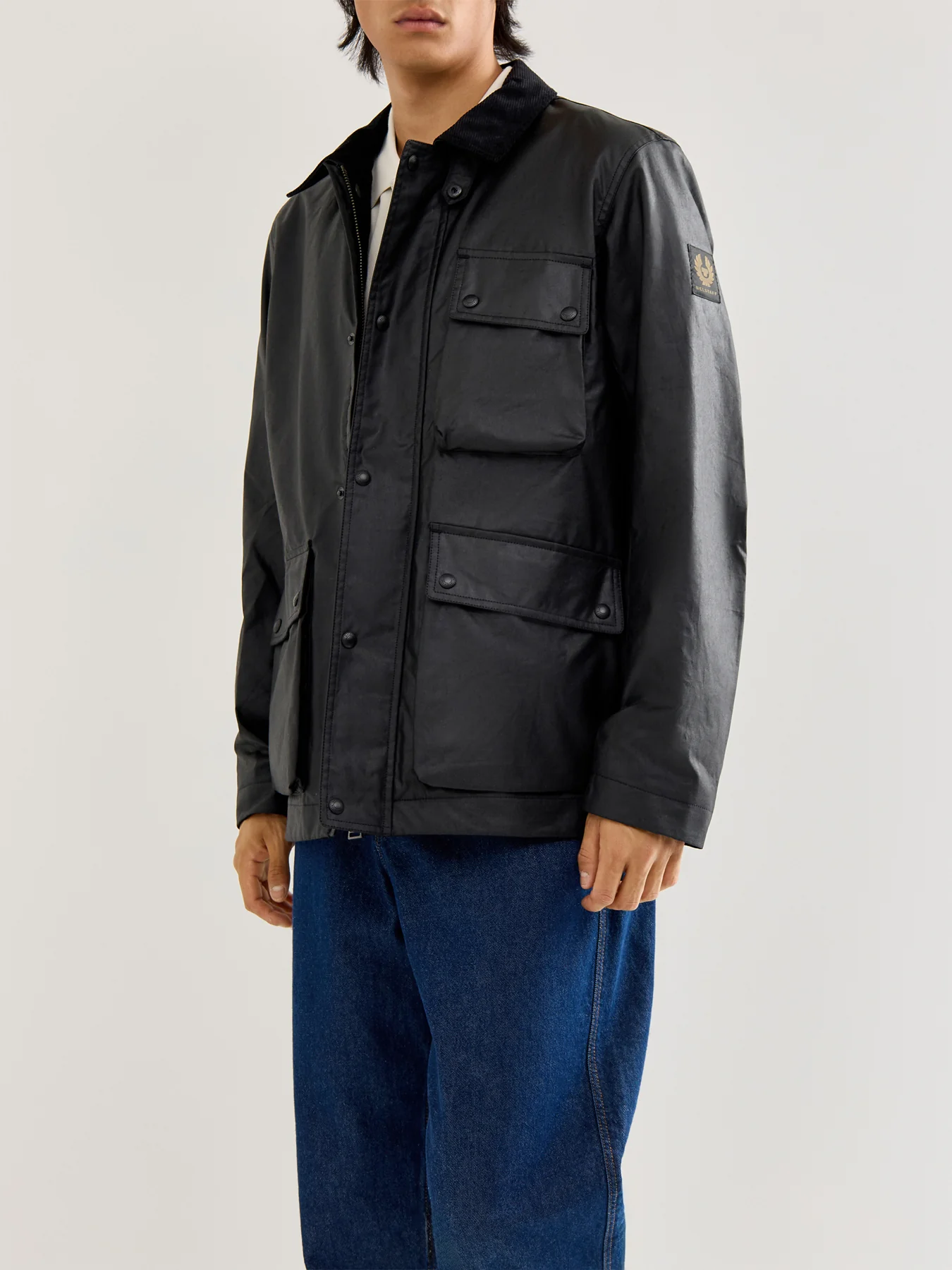 Incline Wax Jacket Black - Image 4