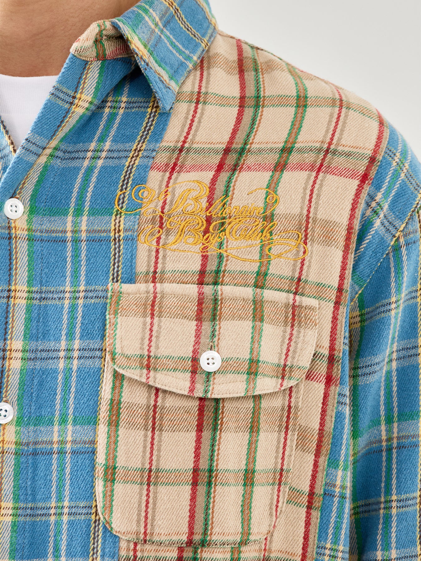 Panelled Check Shirt - Image 3