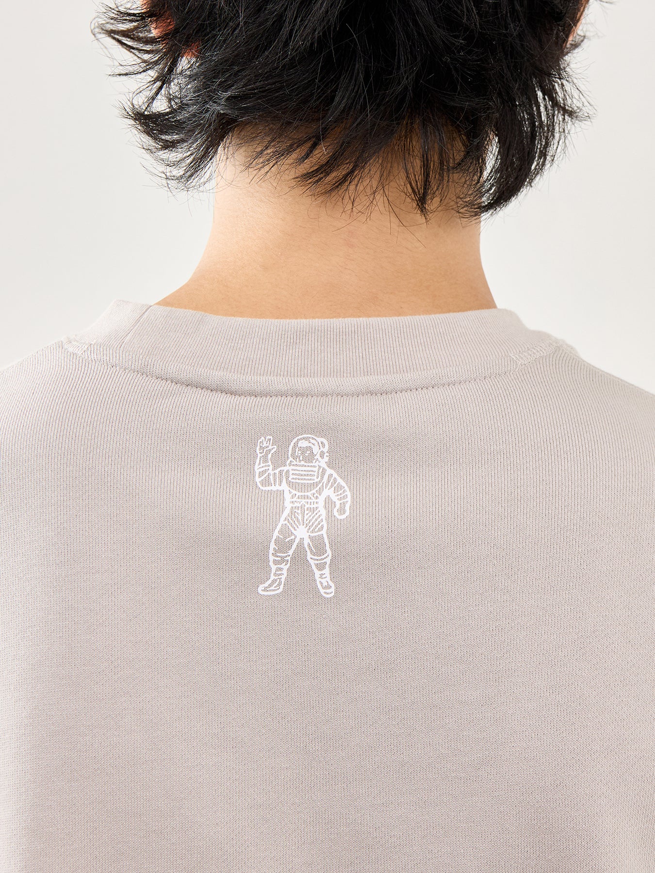 Flat Grey Cotton Small Arch Logo Crewneck - Image 3