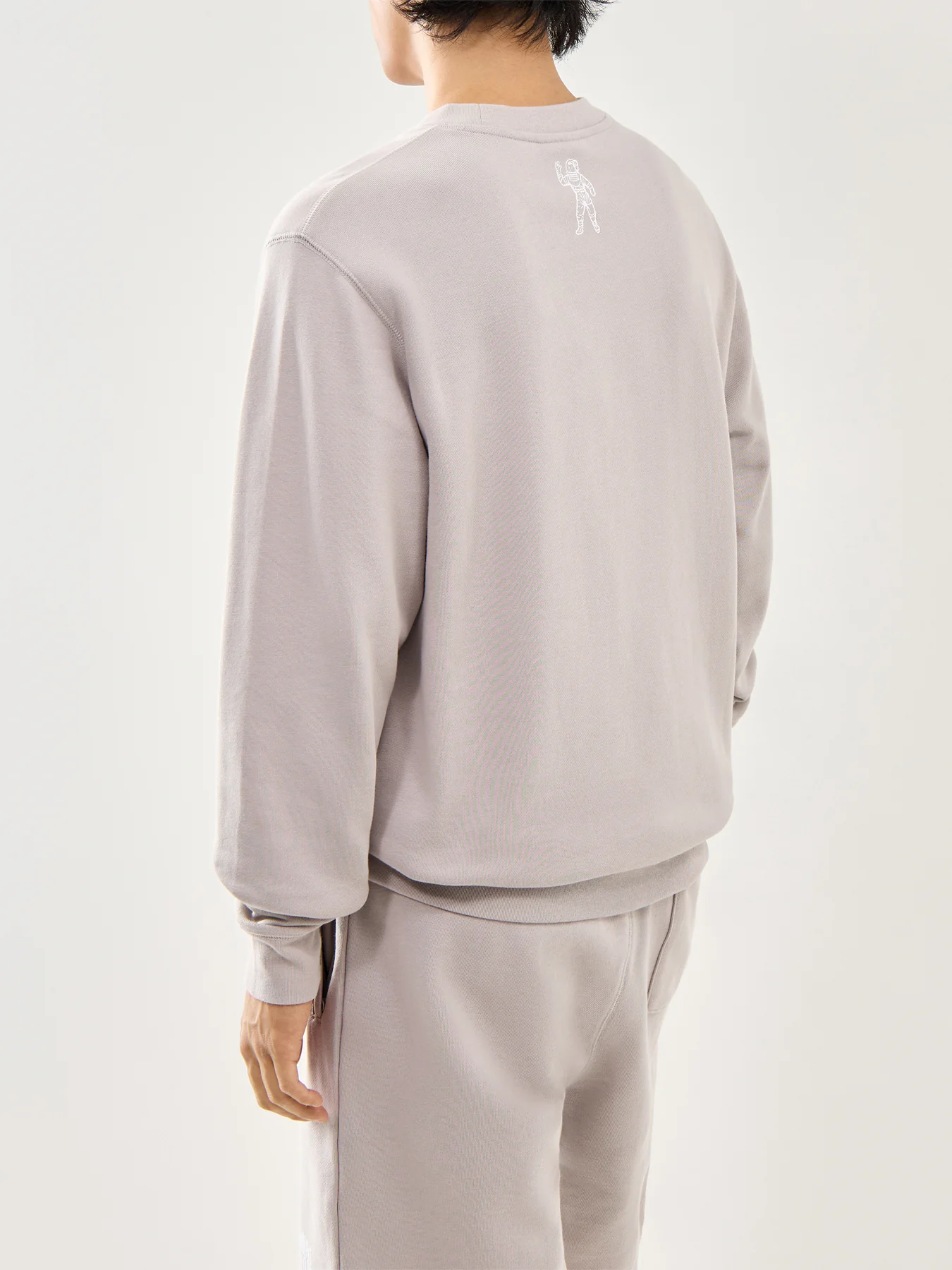 Flat Grey Cotton Small Arch Logo Crewneck - Image 5
