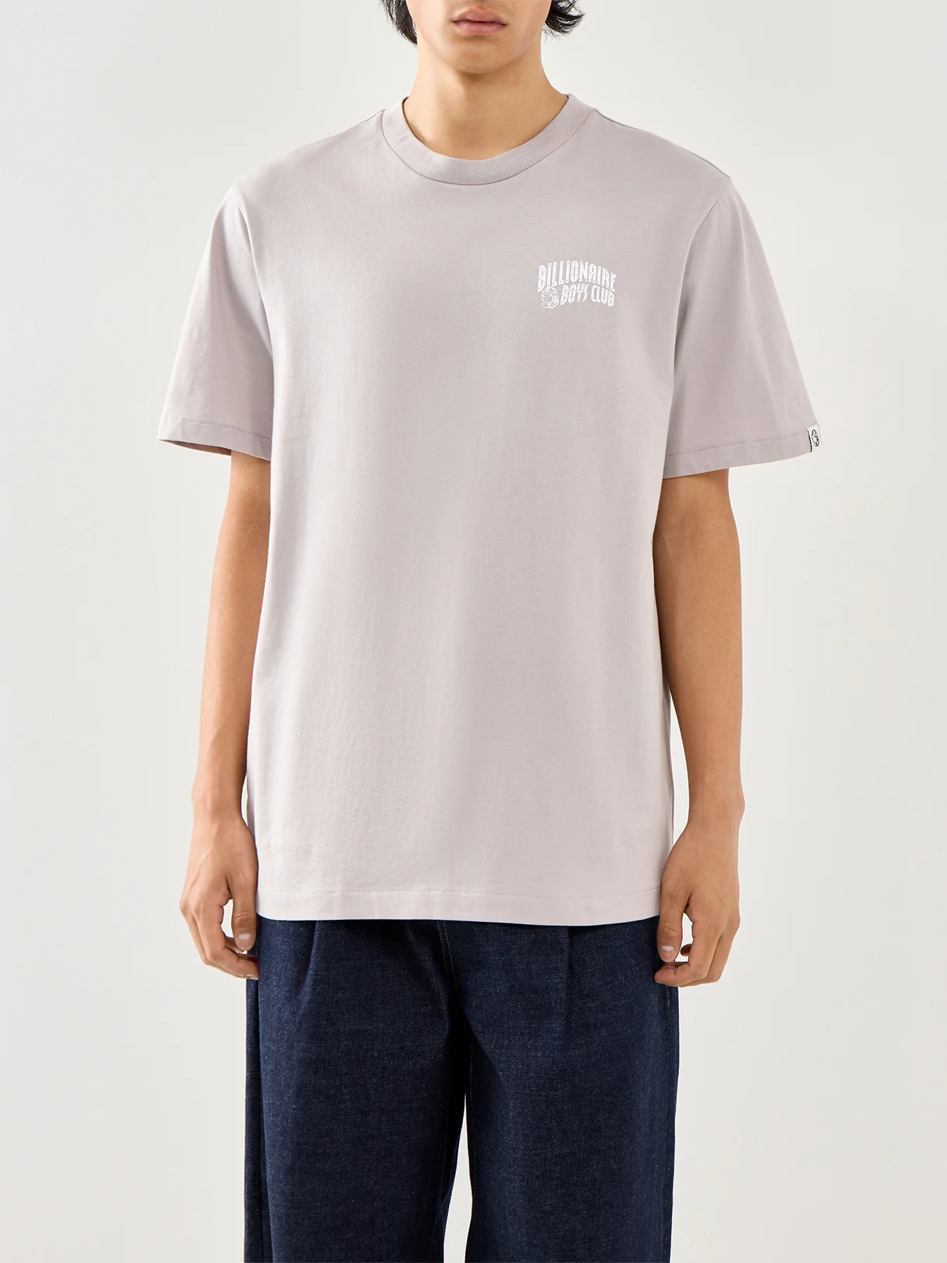 Flat Grey Cotton Small Arch Logo T-Shirt - Image 4