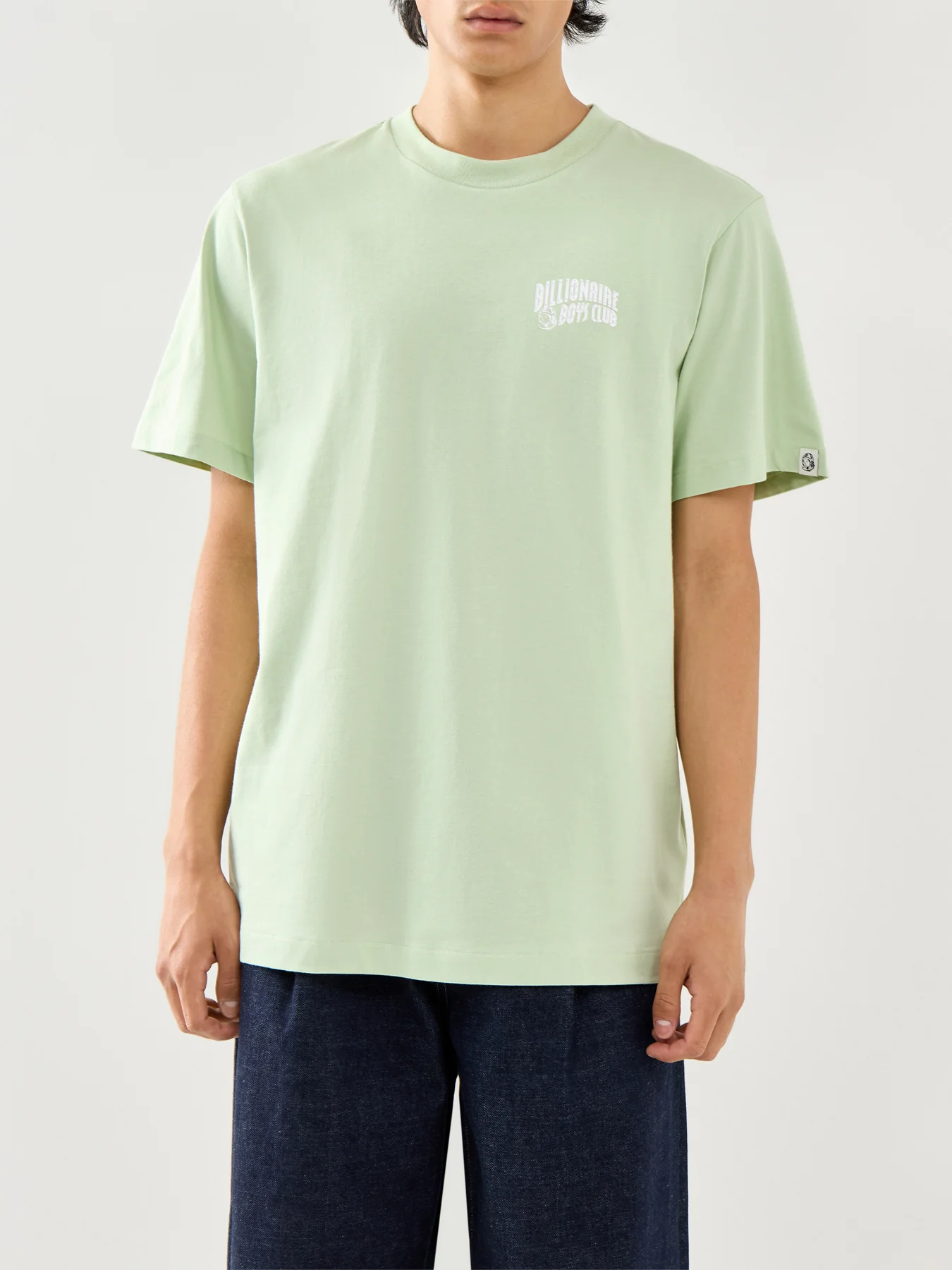 Pistachio Cotton Small Arch Logo T-Shirt - Image 4