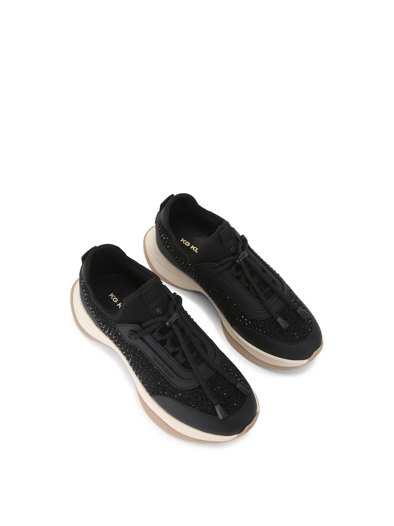 Kelsie Knit Gem Embellished Trainers - Image 2