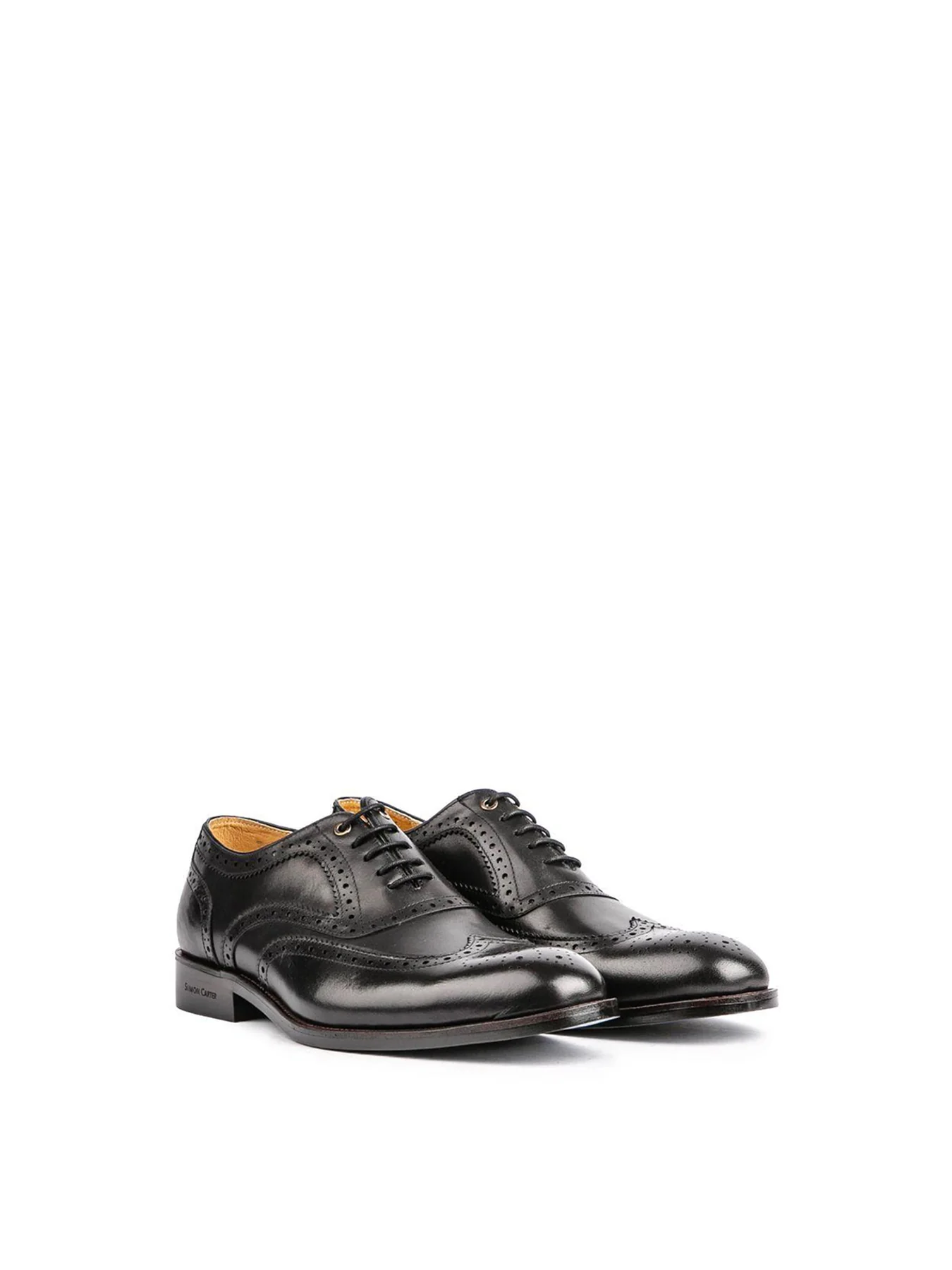 Barn Owl Brogue Shoes Black - Image 2