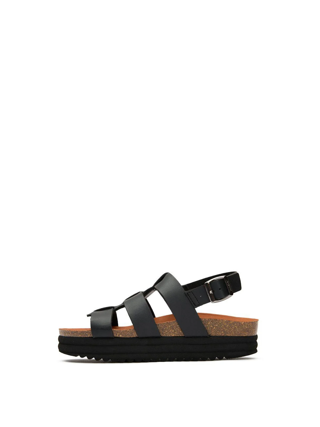 V.Gan Vegan Fig Ankle Strap Footbed Sandals Black - Image 2