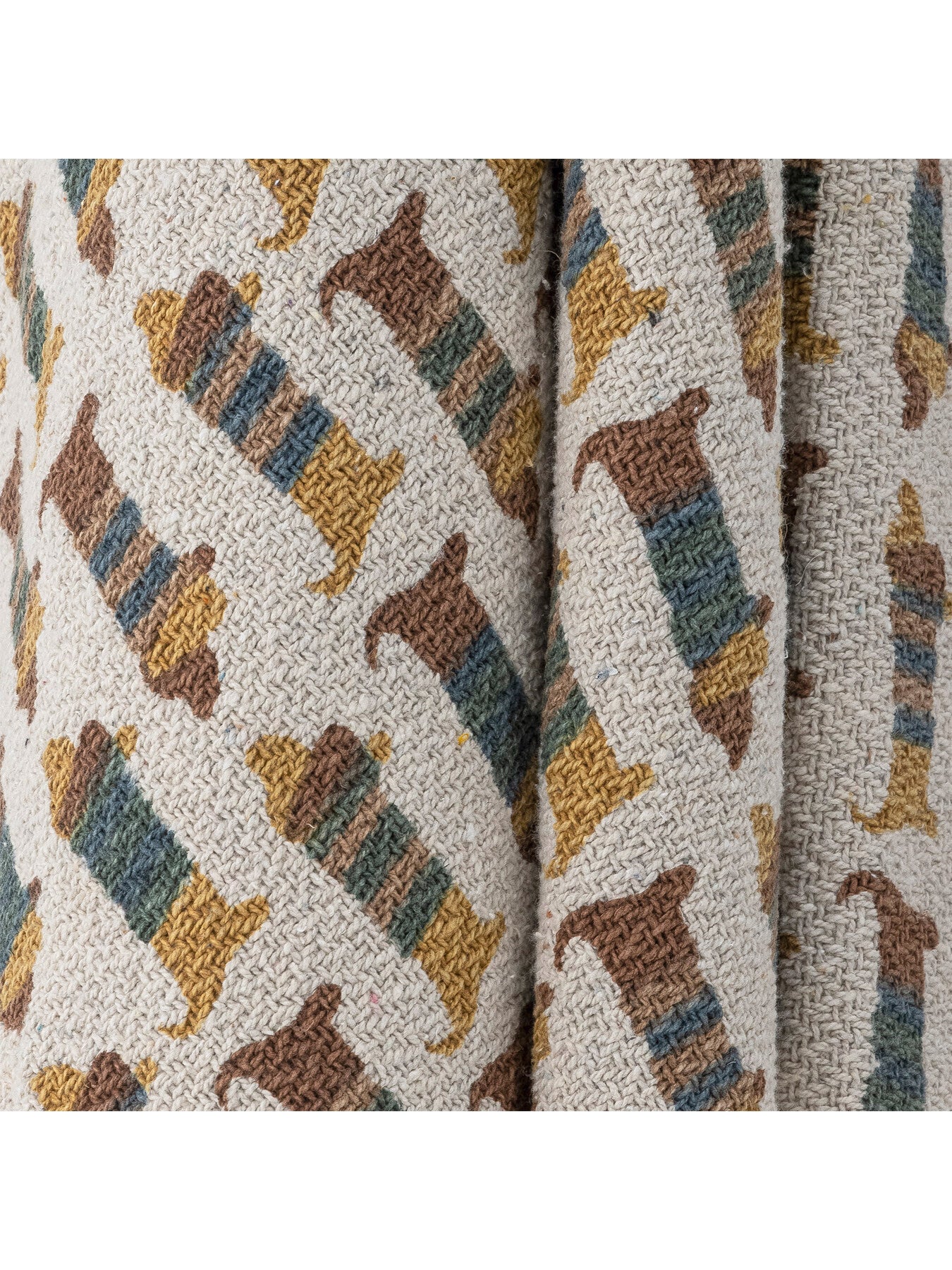 Charlie Throw, Brown, Recycled Cotton - Image 3